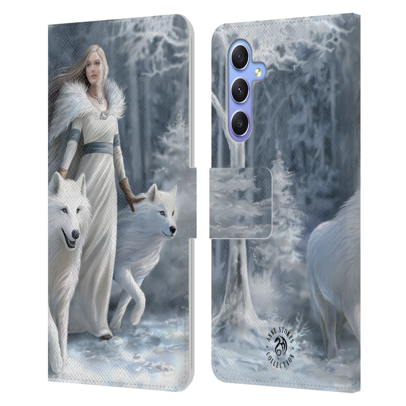 Pouzdro HEAD CASE na mobil Samsung Galaxy A34 5G  fantasy - vlk zimní stráž