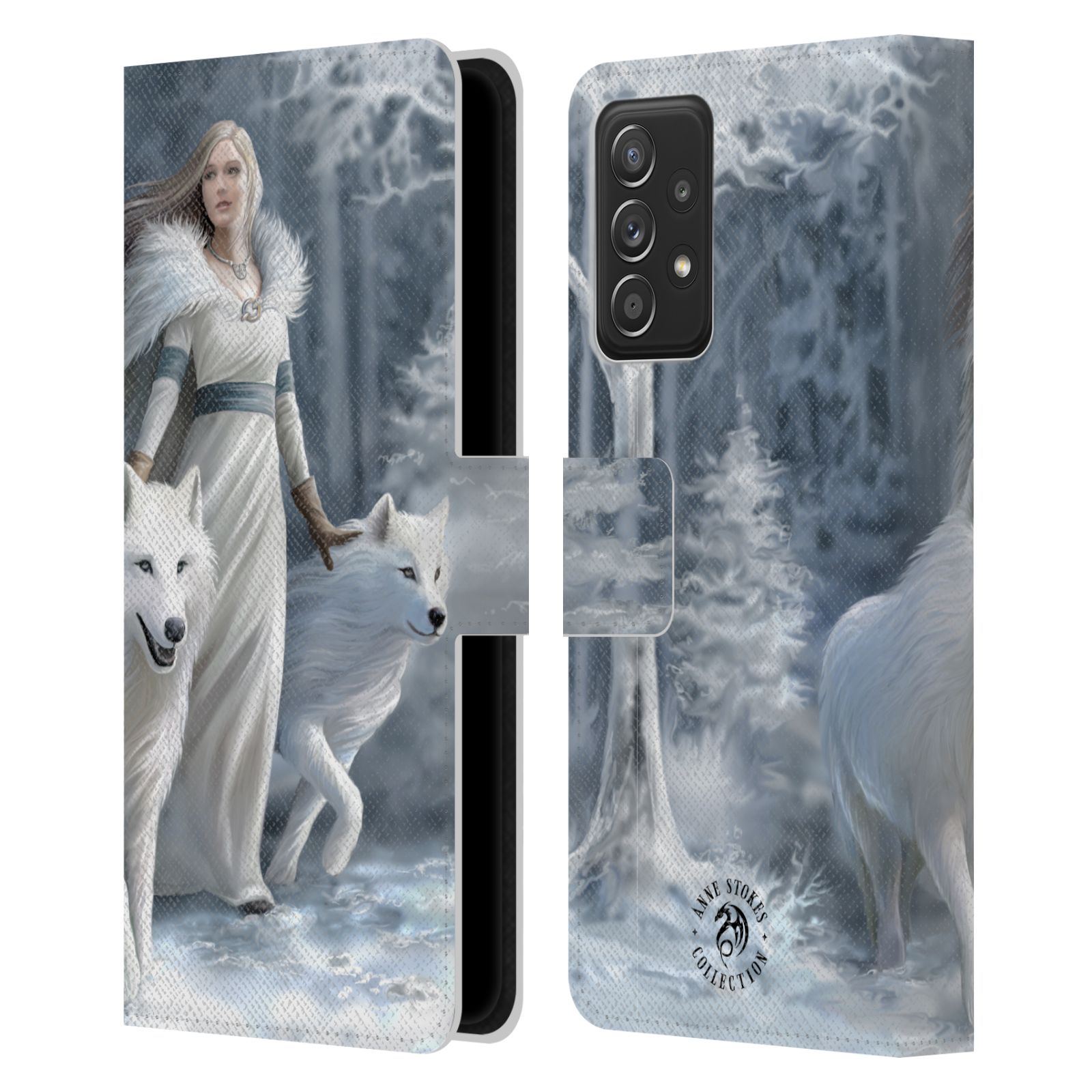 Pouzdro HEAD CASE na mobil Samsung Galaxy A52 / A52 5G / A52s 5G  fantasy - vlk zimní stráž