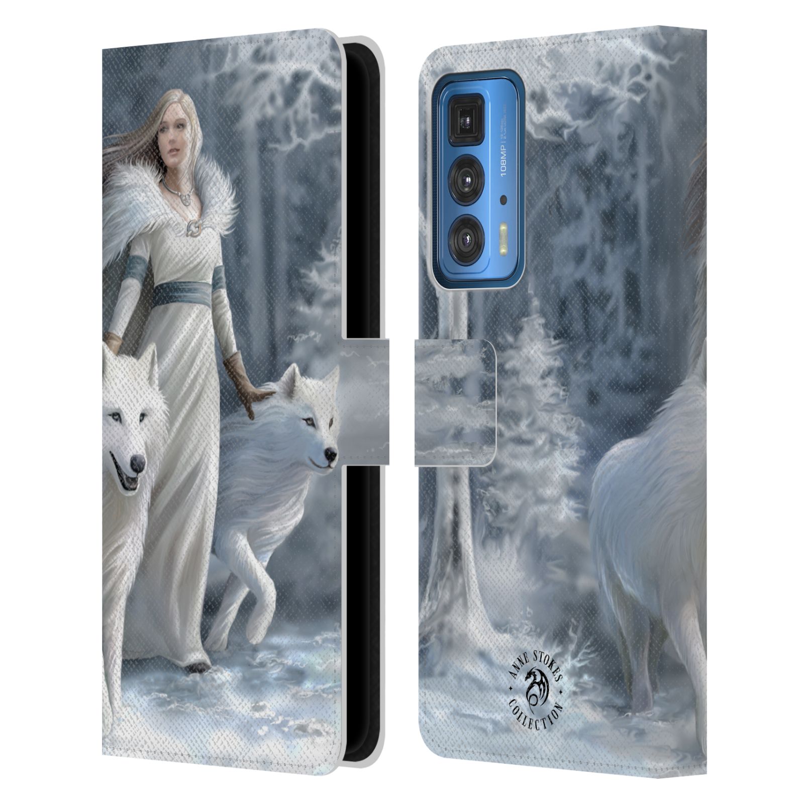 Pouzdro HEAD CASE na mobil Motorola EDGE 20 PRO  fantasy - vlk zimní stráž