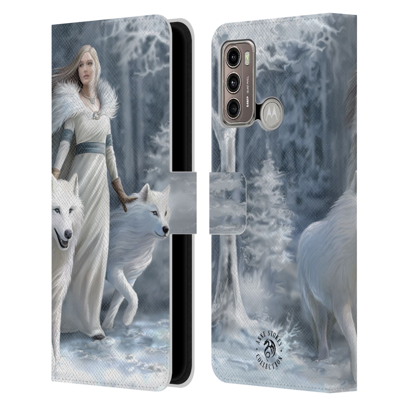 Pouzdro HEAD CASE na mobil Motorola Moto G60  fantasy - vlk zimní stráž