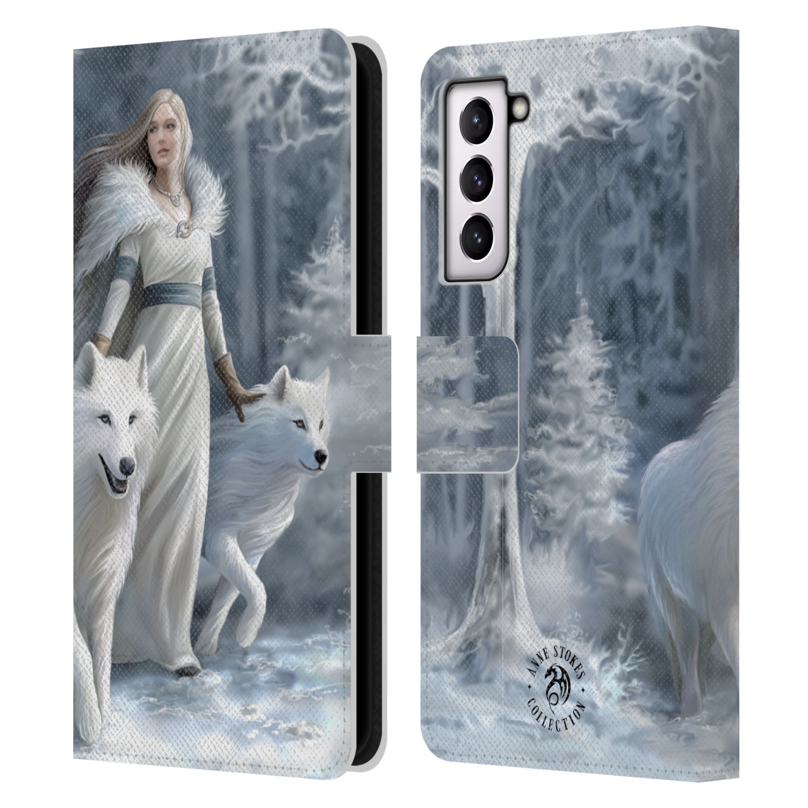 Pouzdro HEAD CASE na mobil Samsung Galaxy S21 / S21 5G  fantasy - vlk zimní stráž
