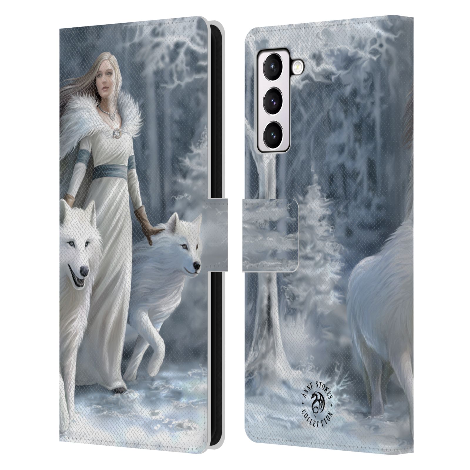 Pouzdro HEAD CASE na mobil Samsung Galaxy S21+ 5G / S21 PLUS 5G  fantasy - vlk zimní stráž