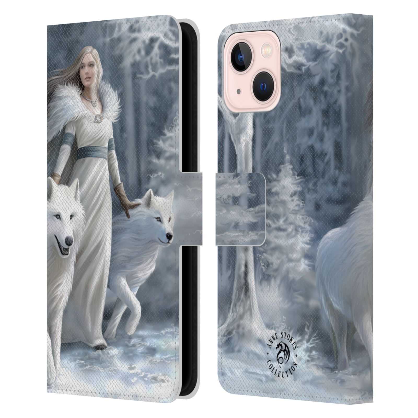 Pouzdro HEAD CASE na mobil Apple Iphone 13  fantasy - vlk zimní stráž