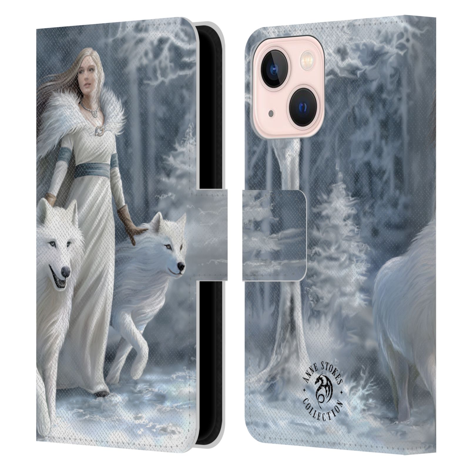 Pouzdro HEAD CASE na mobil Apple Iphone 13 MINI  fantasy - vlk zimní stráž