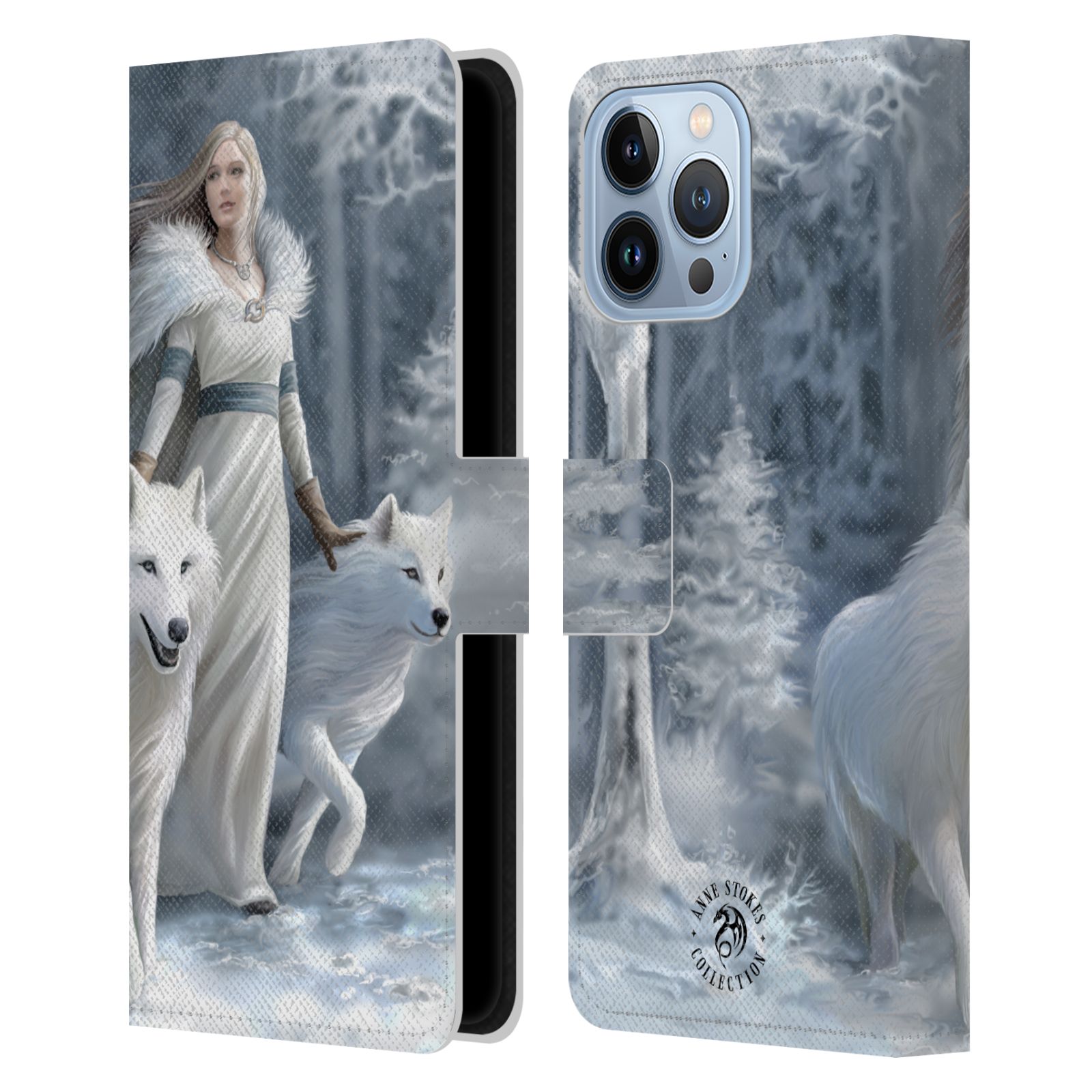Pouzdro HEAD CASE na mobil Apple Iphone 13 PRO MAX  fantasy - vlk zimní stráž