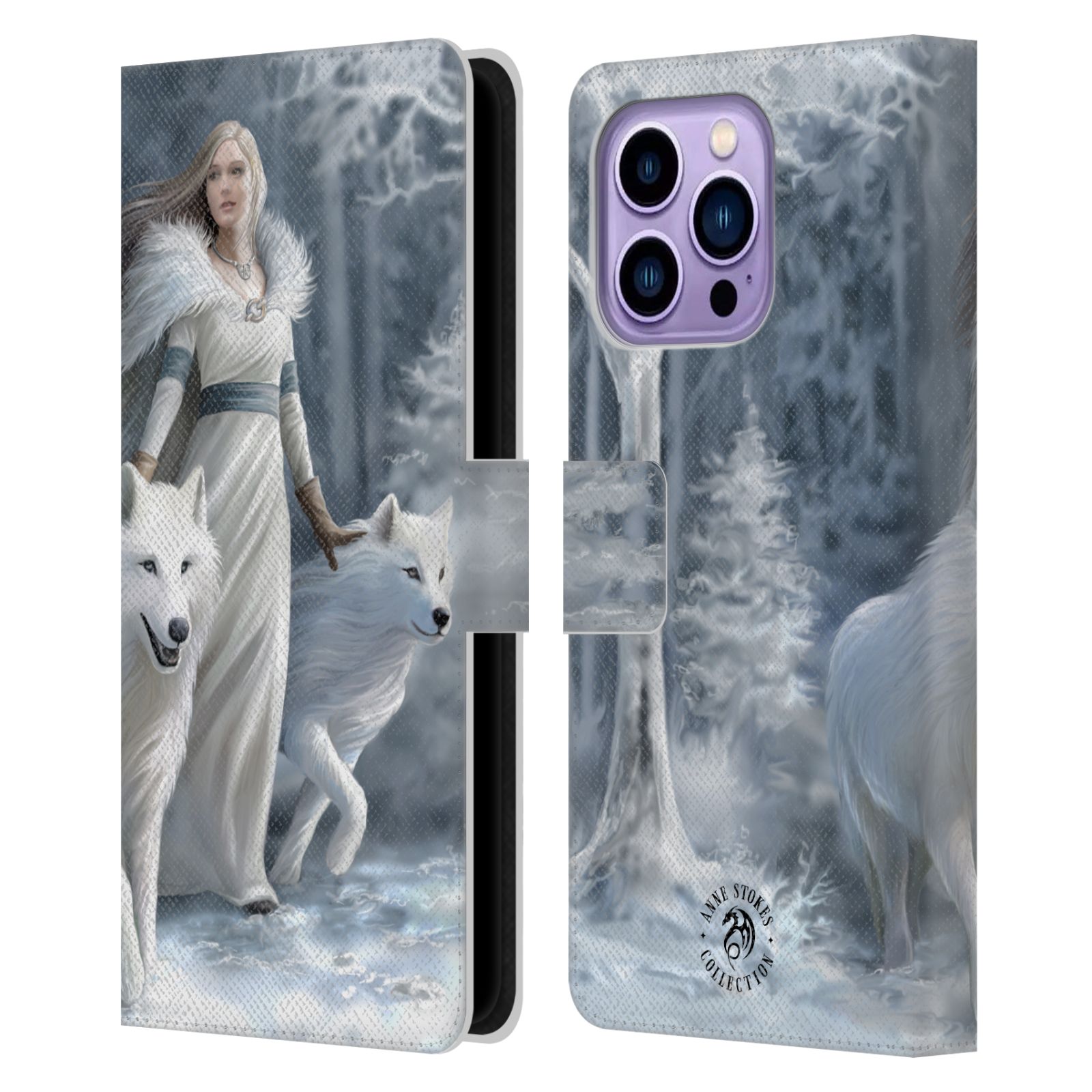 Pouzdro HEAD CASE na mobil Apple Iphone 14 PRO MAX  fantasy - vlk zimní stráž