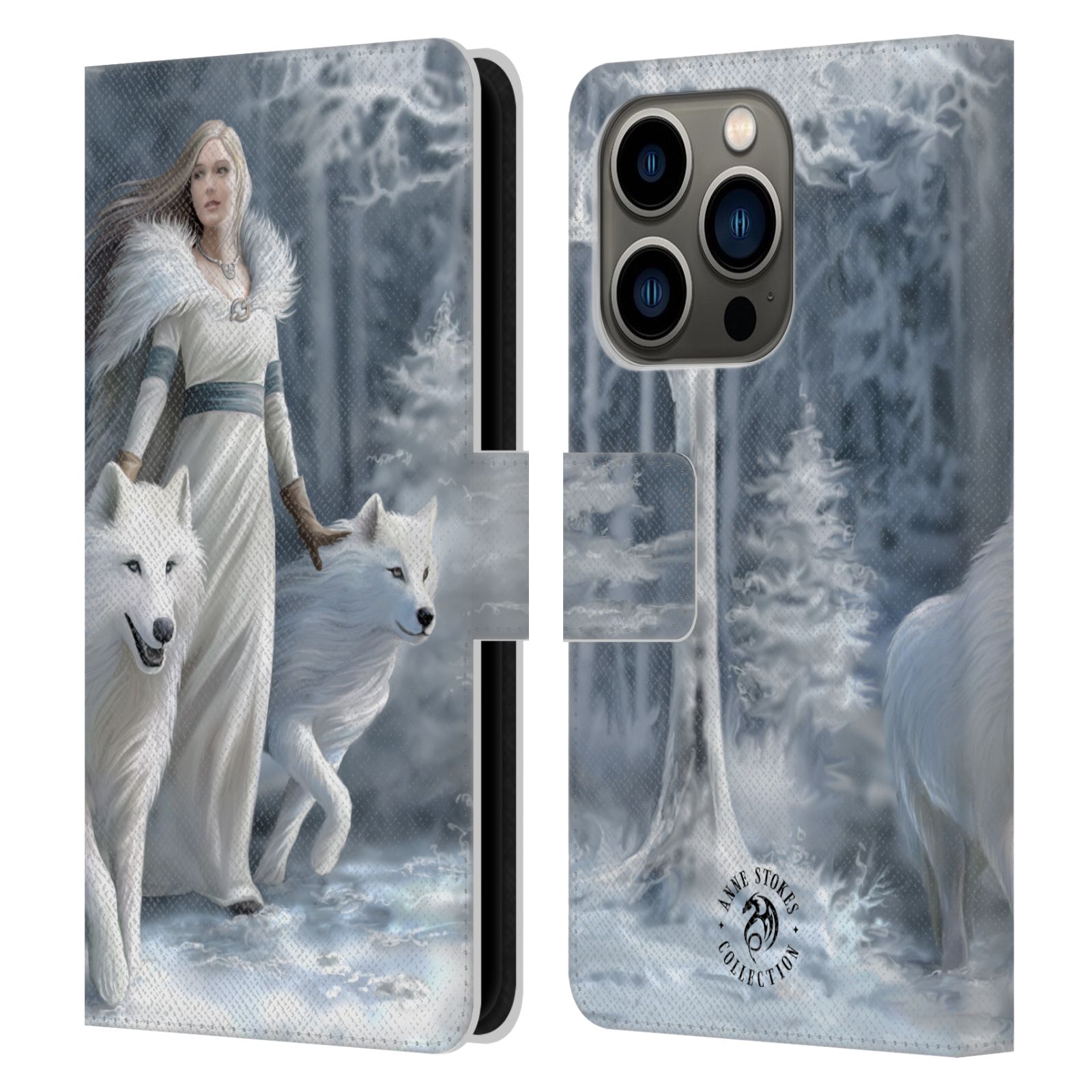 Pouzdro HEAD CASE na mobil Apple Iphone 14 PRO  fantasy - vlk zimní stráž