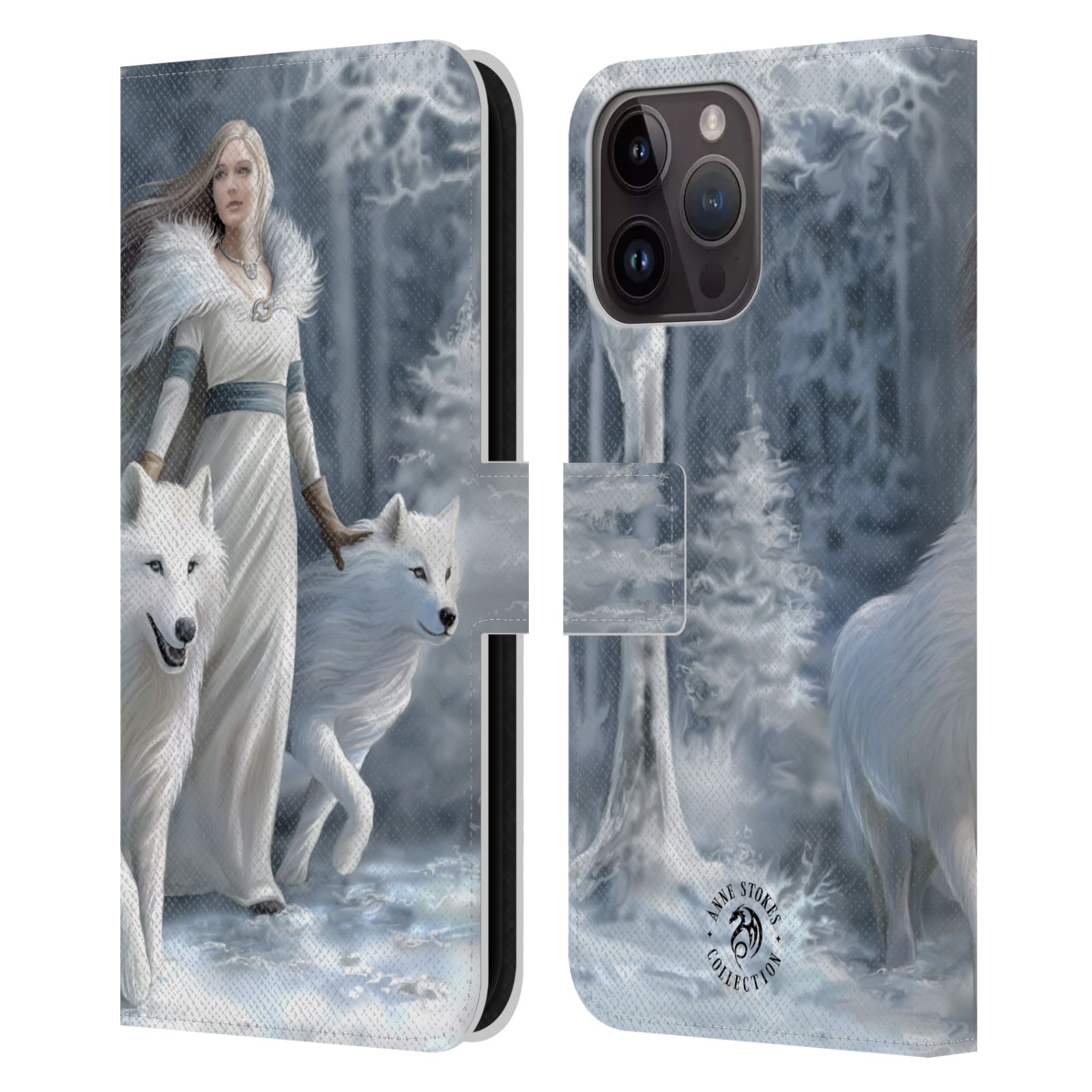 Pouzdro HEAD CASE na mobil Apple Iphone 15 PRO MAX  fantasy - vlk zimní stráž