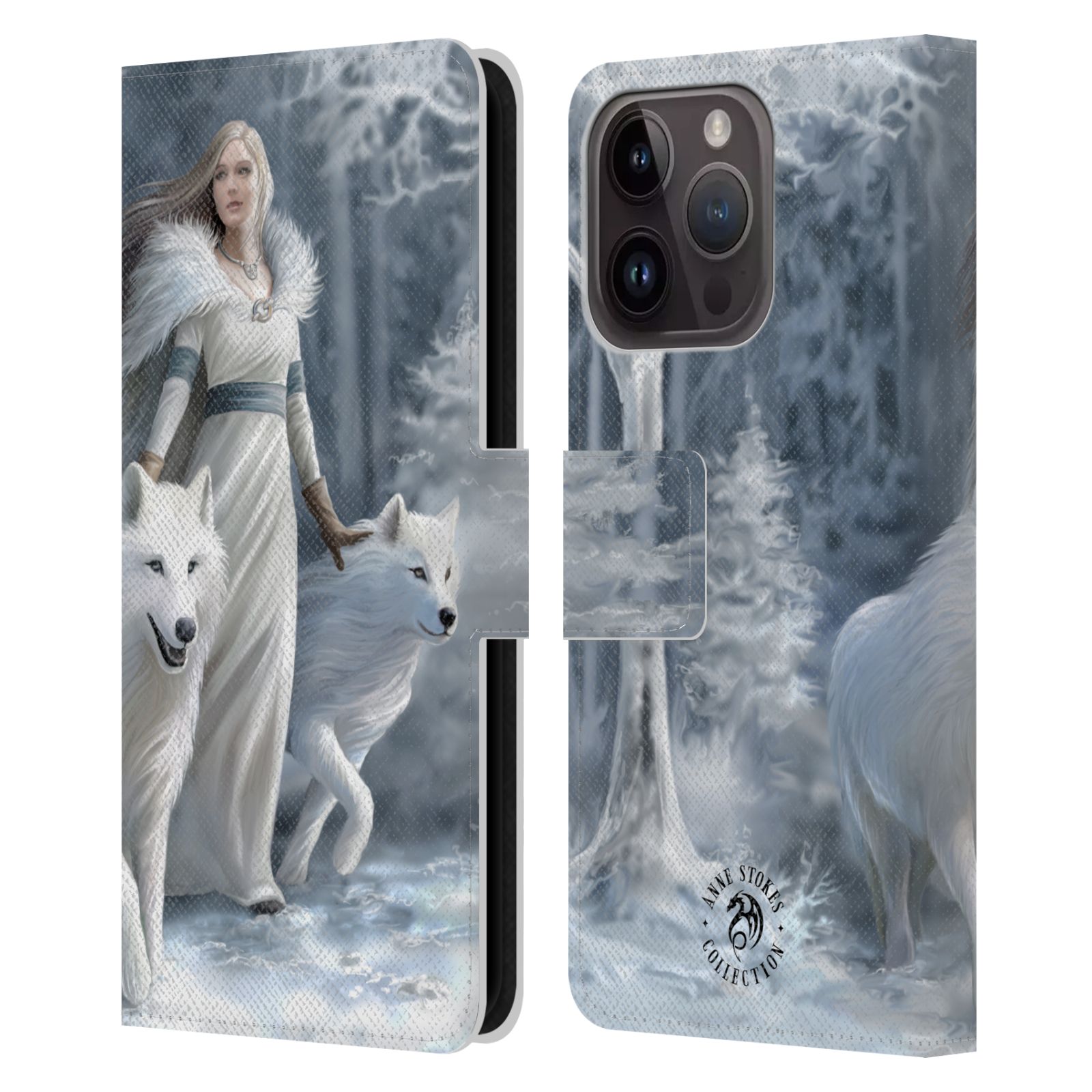 Pouzdro HEAD CASE na mobil Apple Iphone 15 PRO  fantasy - vlk zimní stráž