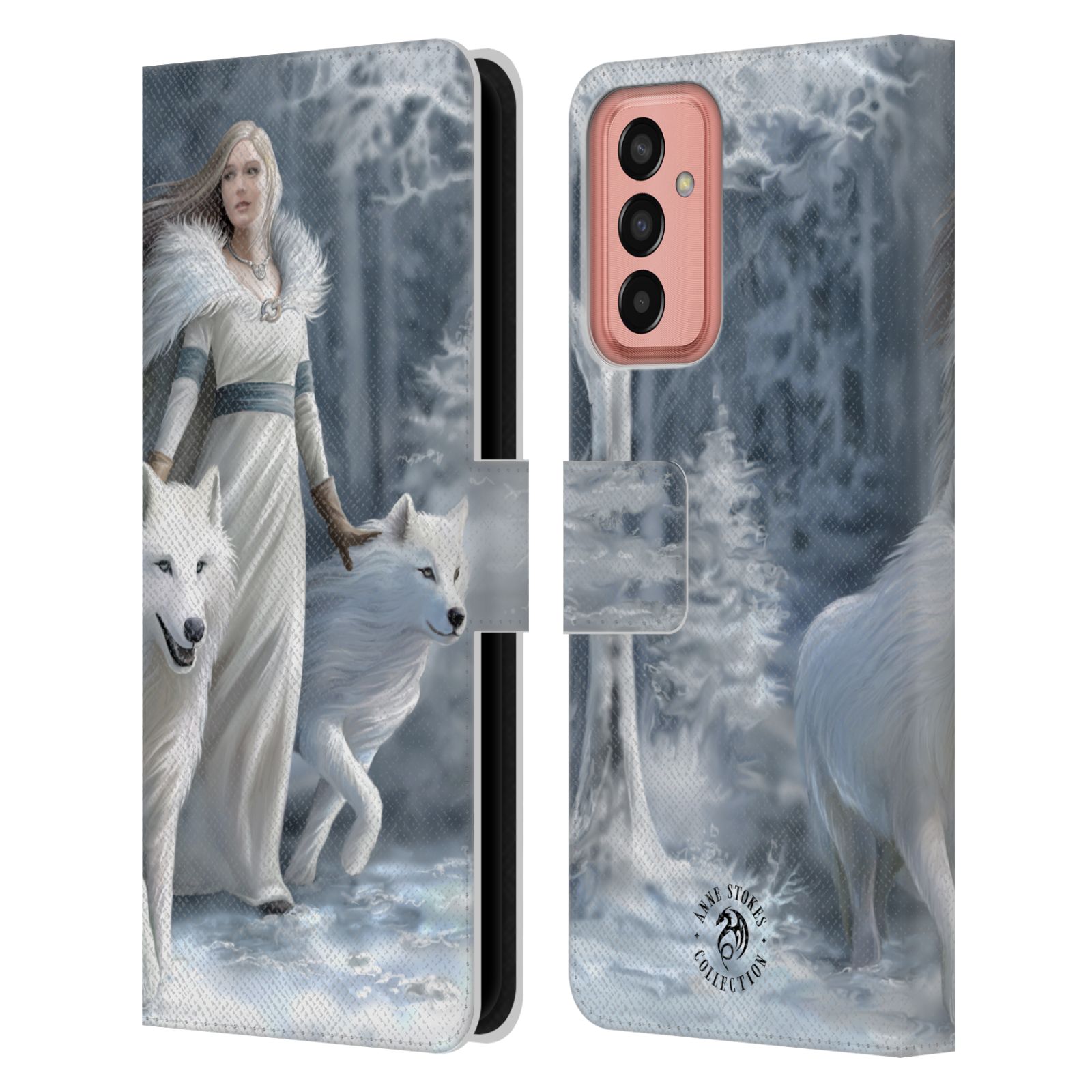 Pouzdro HEAD CASE na mobil Samsung Galaxy M13  fantasy - vlk zimní stráž