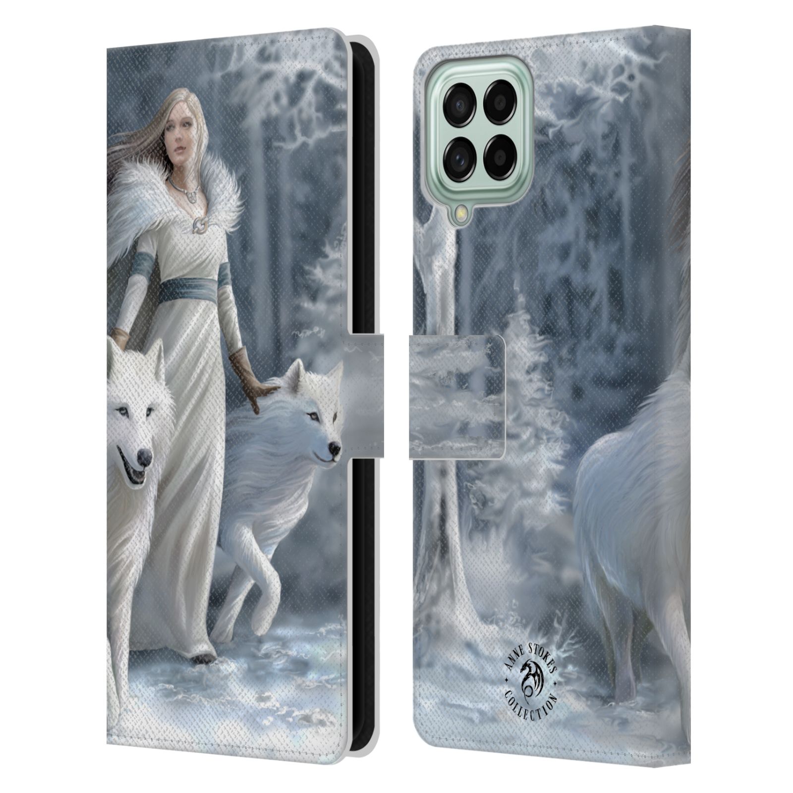 Pouzdro HEAD CASE na mobil Samsung Galaxy M33 5G  fantasy - vlk zimní stráž