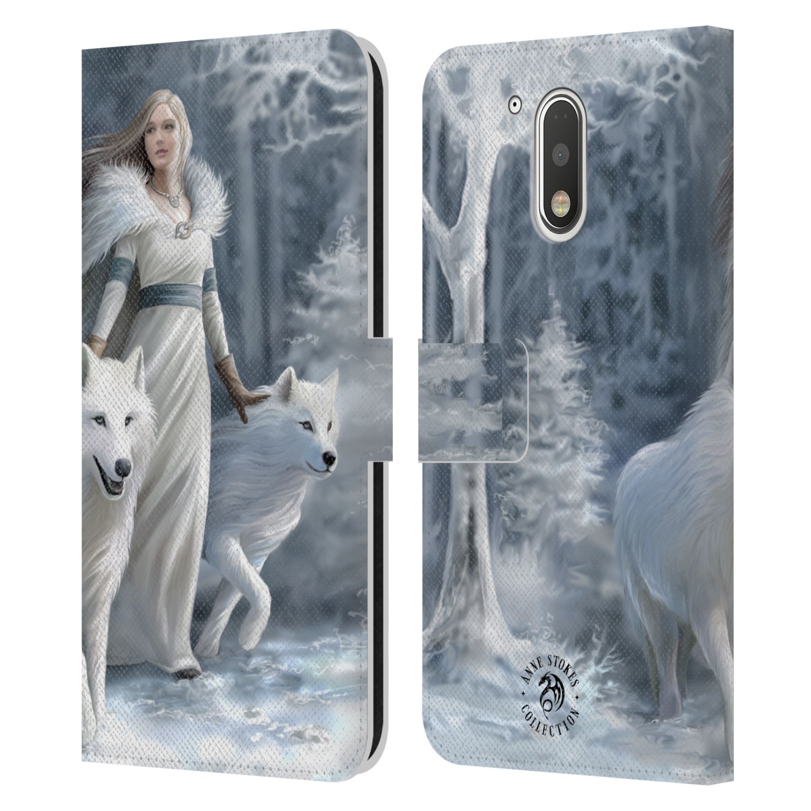 Pouzdro HEAD CASE na mobil Motorola Moto G41  fantasy - vlk zimní stráž