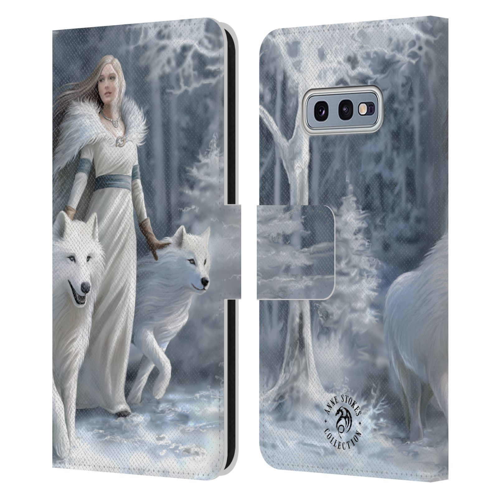 Pouzdro HEAD CASE na mobil Samsung Galaxy S10e  fantasy - vlk zimní stráž