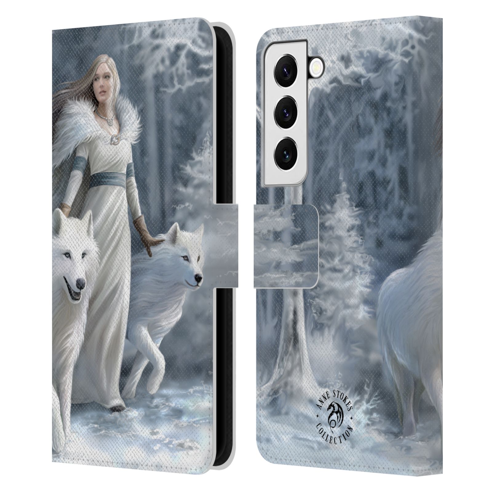 Pouzdro HEAD CASE na mobil Samsung Galaxy S22 / S22 5G  fantasy - vlk zimní stráž