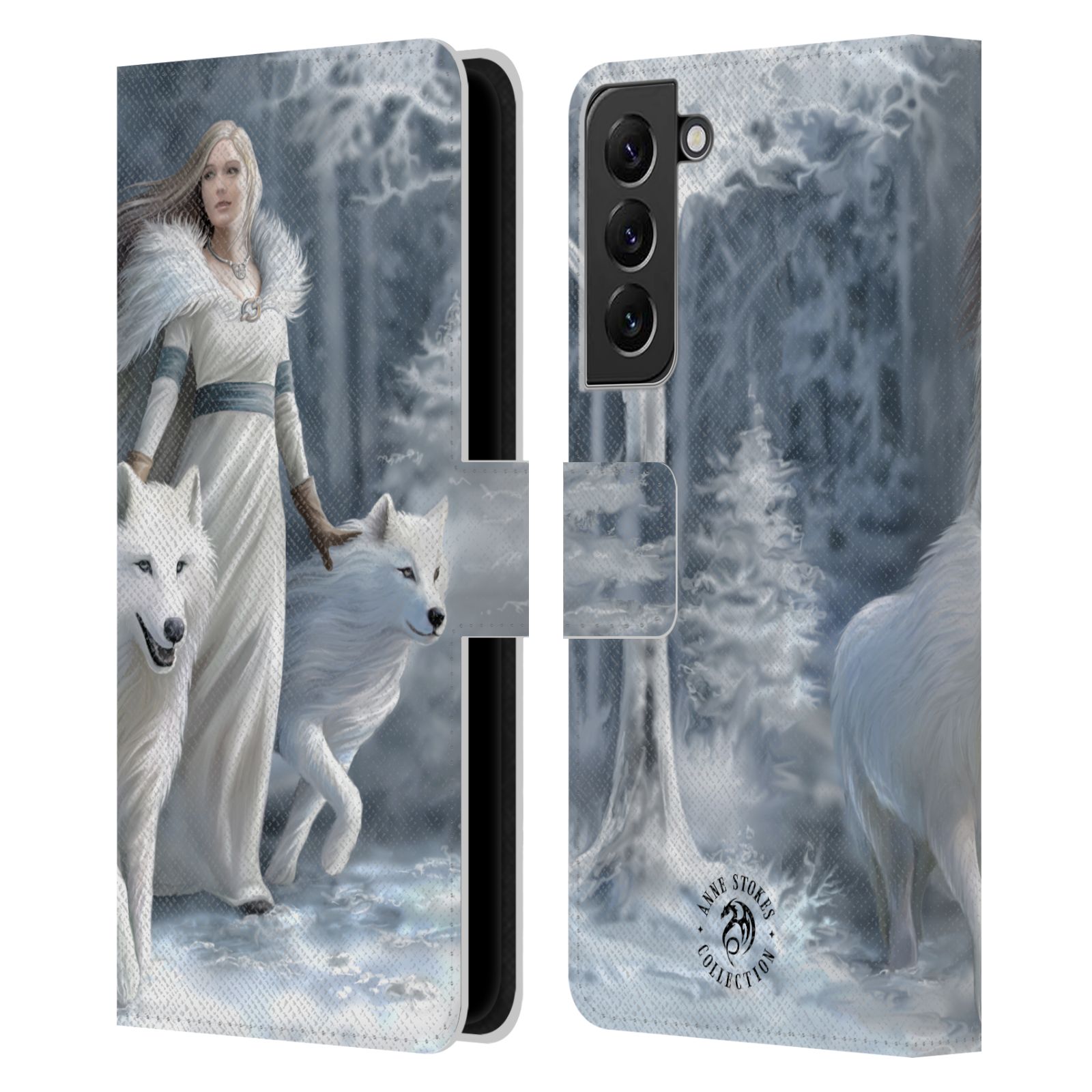 Pouzdro HEAD CASE na mobil Samsung Galaxy S22+ / S22+ 5G  fantasy - vlk zimní stráž