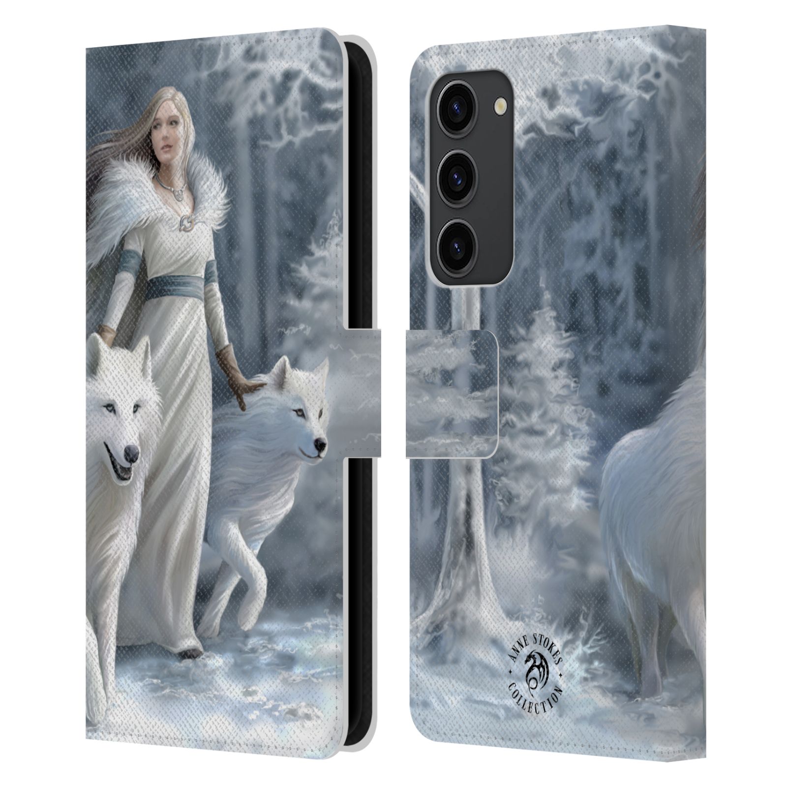 Pouzdro HEAD CASE na mobil Samsung Galaxy S23+  fantasy - vlk zimní stráž