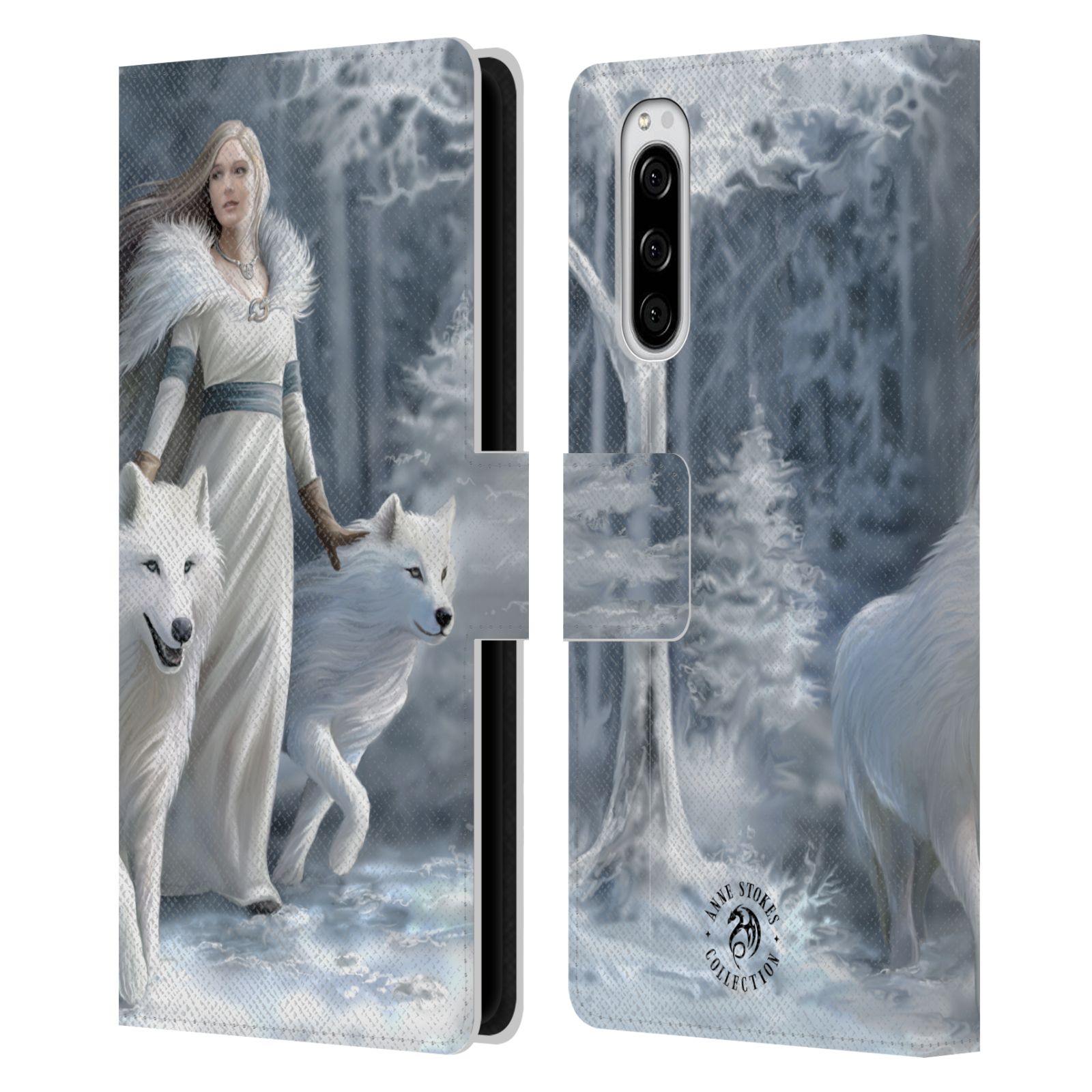 Pouzdro na mobil Sony Xperia 5 - Head Case - fantasy - vlk zimní stráž