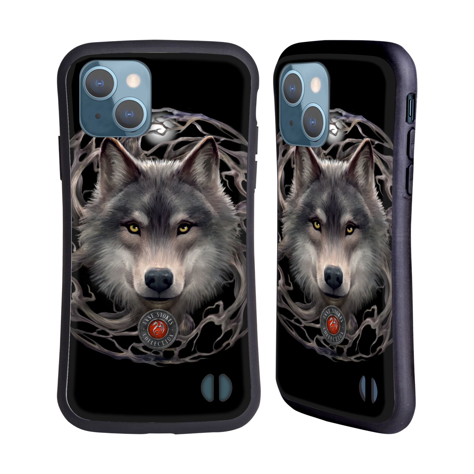 Odolný zadní obal pro mobil Apple iPhone 13 - HEAD CASE - Anne Stokes - Noční vlk