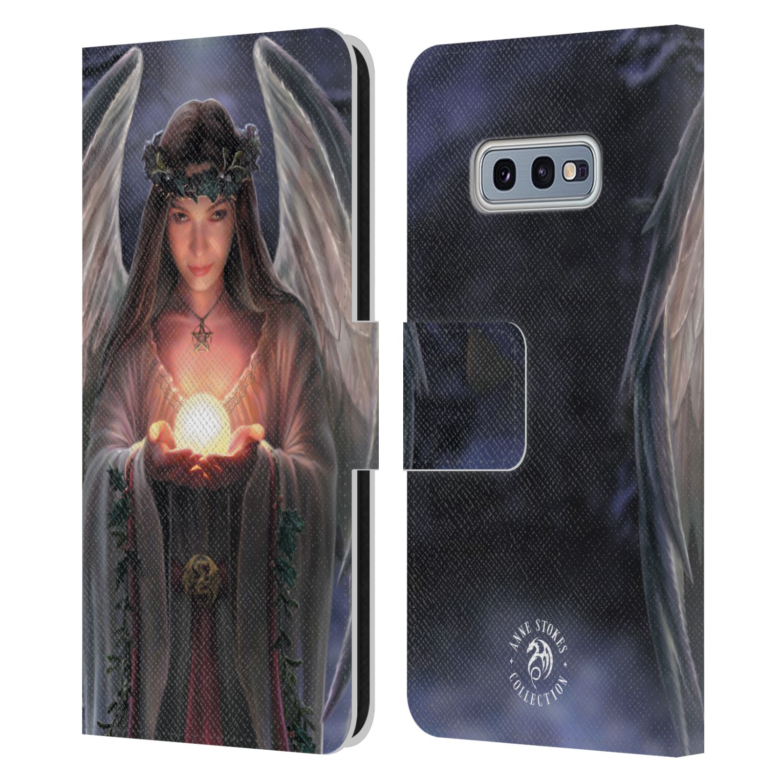 Pouzdro na mobil Samsung Galaxy S10e  - HEAD CASE - Anne Stokes - Anděl Yule