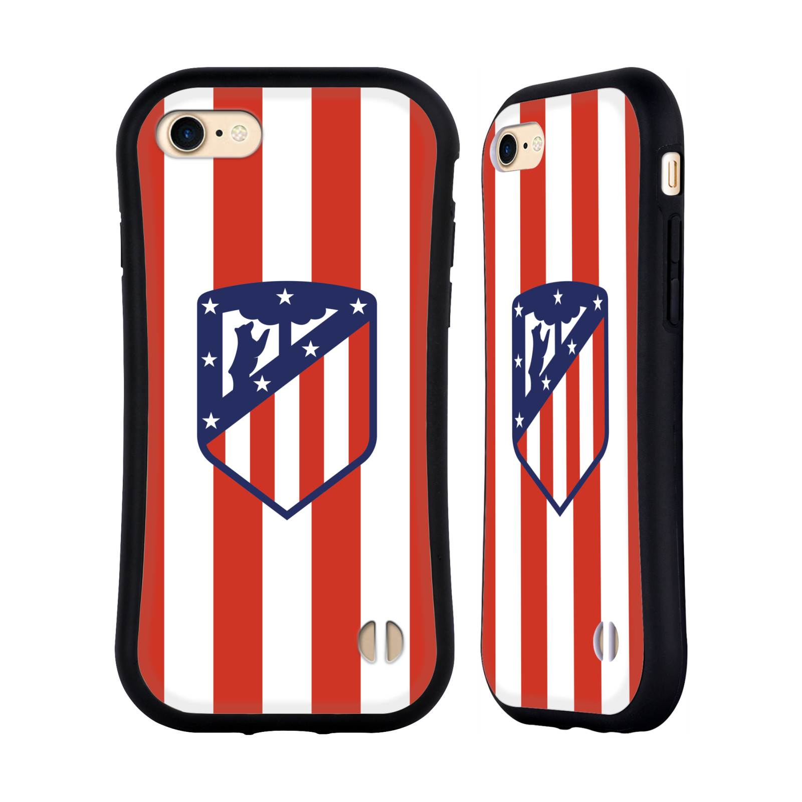 HEAD CASE odolný obal na mobil Apple Iphone 8 Fotbalový klub Atlético Madrid znak bílé a červené pruhy