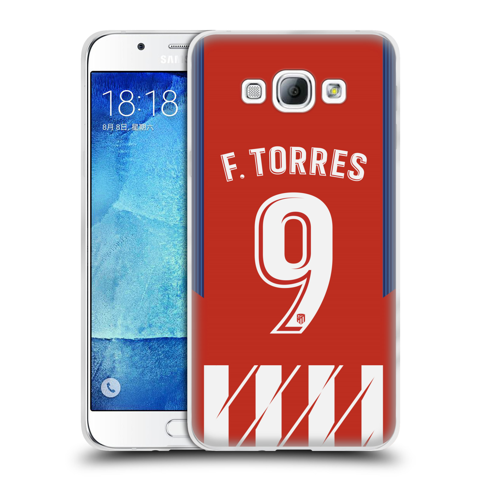HEAD CASE silikonový obal na mobil Samsung Galaxy A8 2015 Fotbalový klub Atlético Madrid dres Fernando Torres