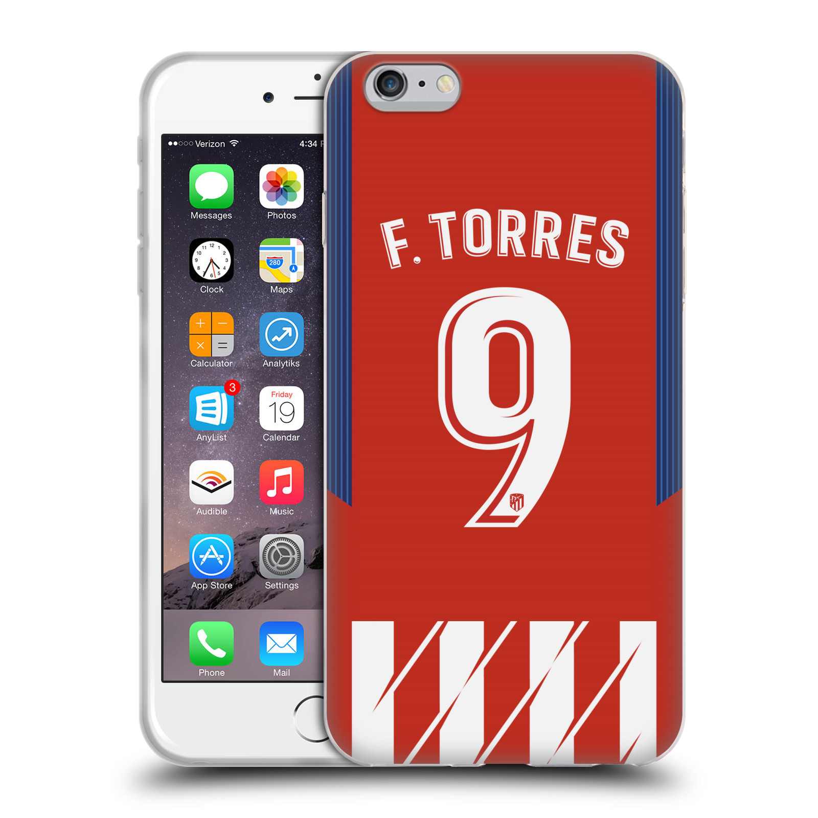 HEAD CASE silikonový obal na mobil Apple Iphone 6/6S PLUS Fotbalový klub Atlético Madrid dres Fernando Torres