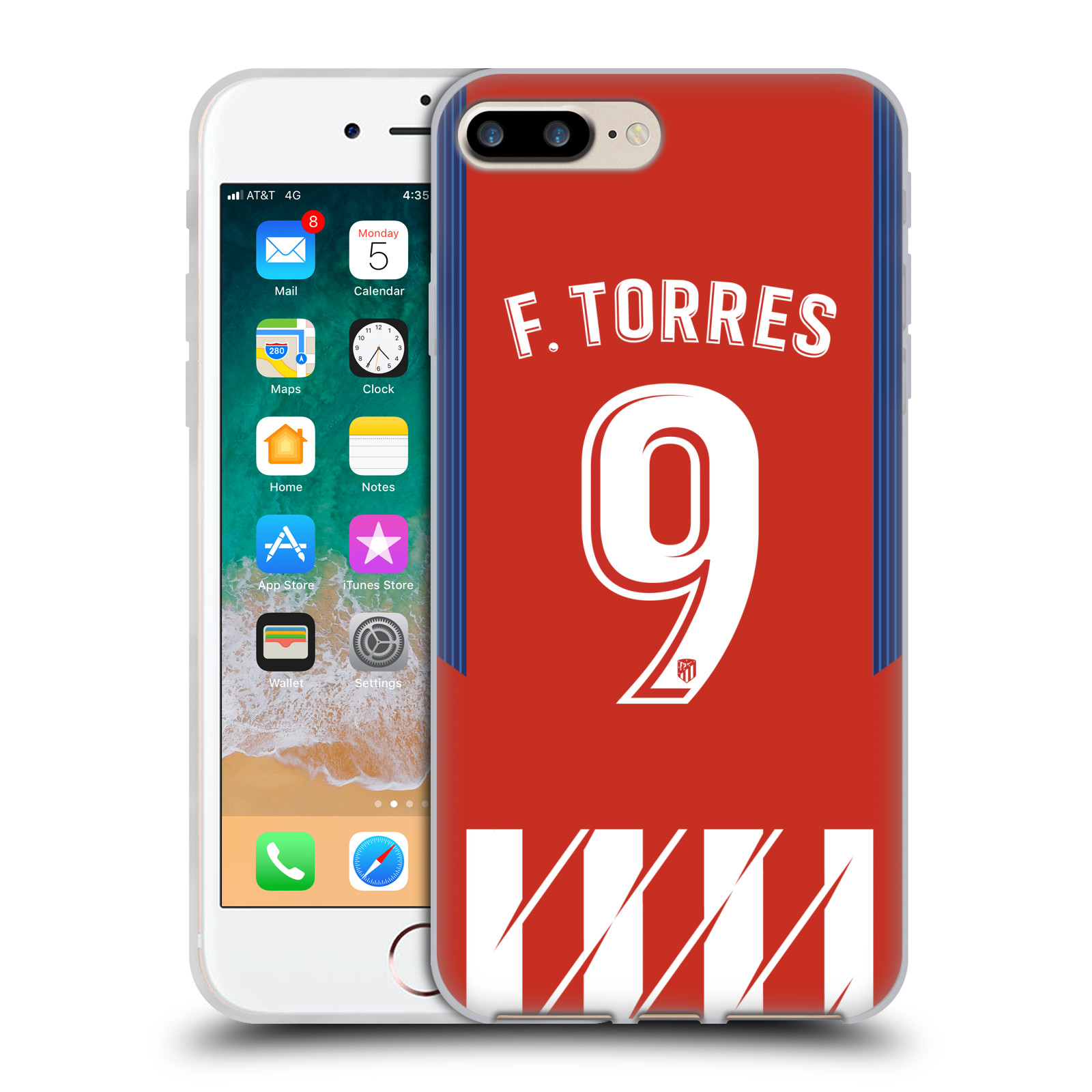 HEAD CASE silikonový obal na mobil Apple Iphone 7 PLUS Fotbalový klub Atlético Madrid dres Fernando Torres