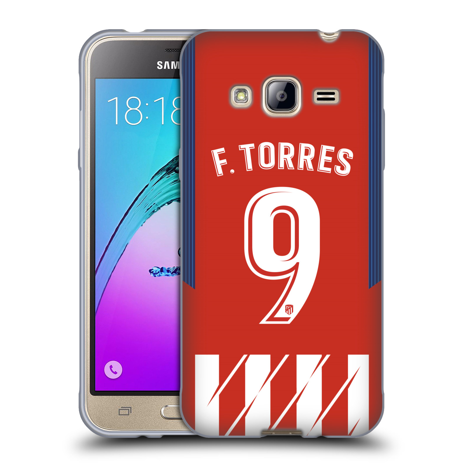 HEAD CASE silikonový obal na mobil Samsung Galaxy J3, J3 2016 Fotbalový klub Atlético Madrid dres Fernando Torres