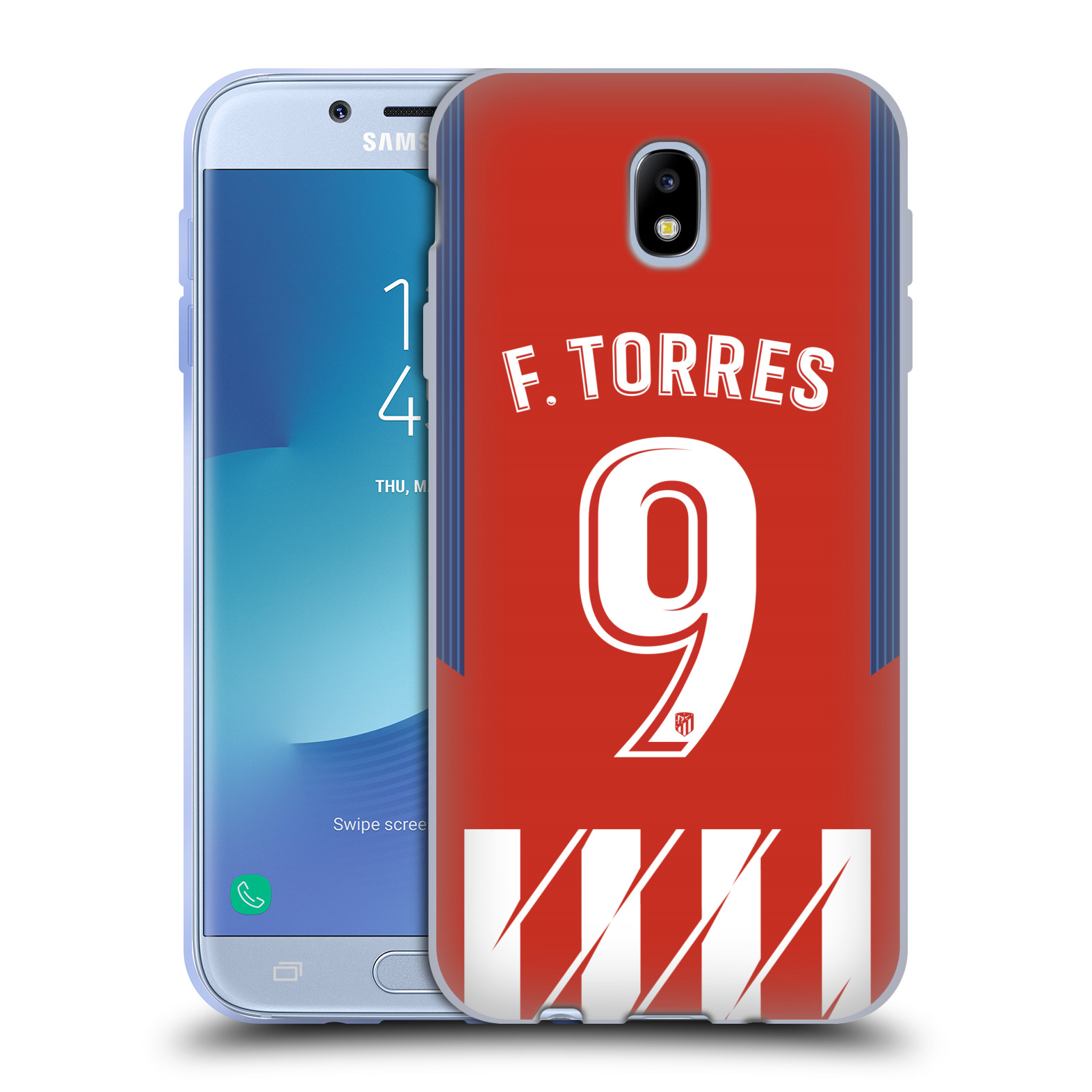 HEAD CASE silikonový obal na mobil Samsung Galaxy J7 2017 Fotbalový klub Atlético Madrid dres Fernando Torres