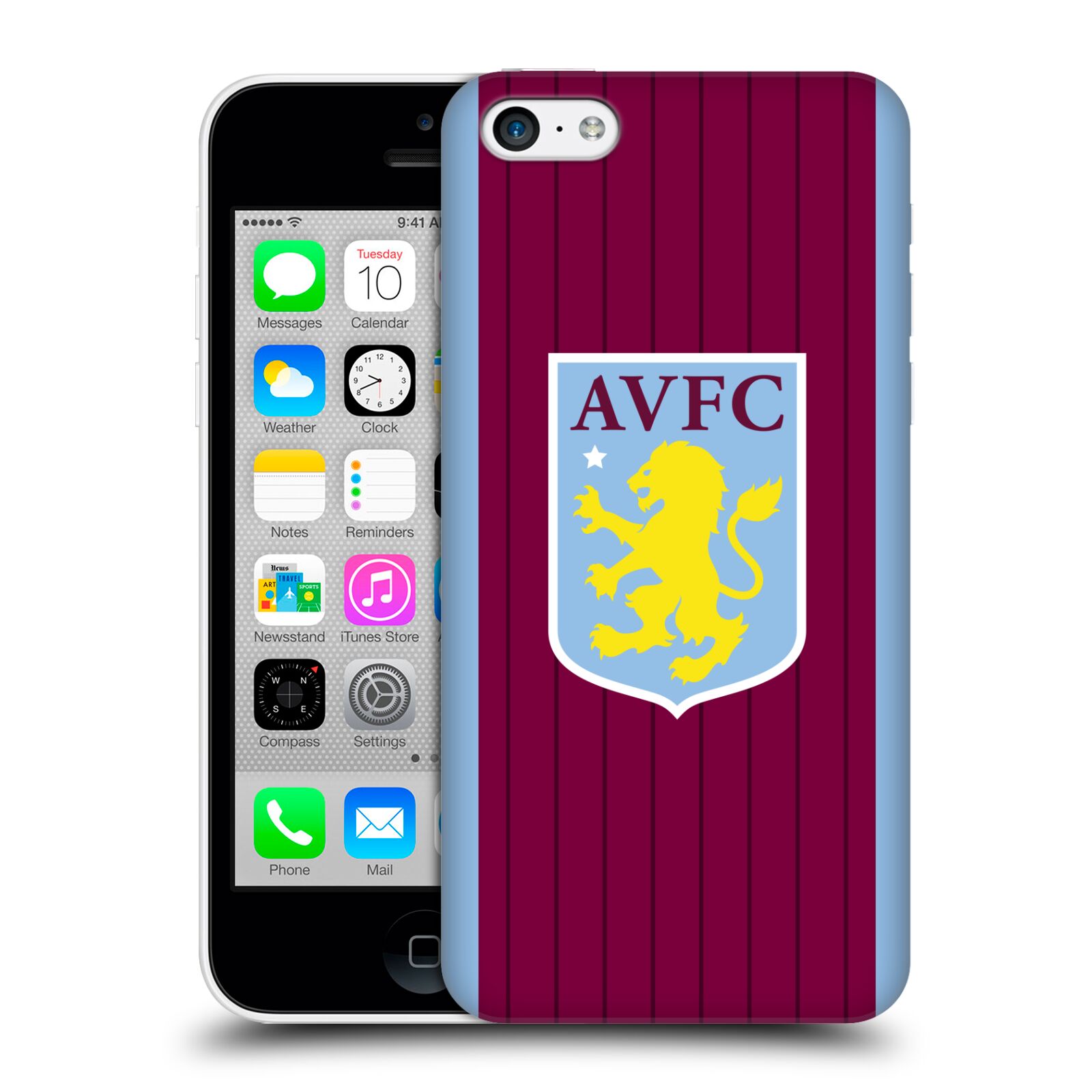 Zadní obal pro mobil Apple Iphone 5C - HEAD CASE - Fotbalový klub - Aston Villa - domácí