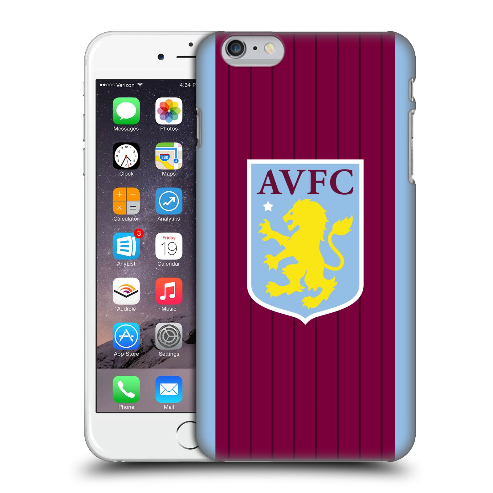 Zadní obal pro mobil Apple Iphone 6 PLUS / 6S PLUS - HEAD CASE - Fotbalový klub - Aston Villa - domácí