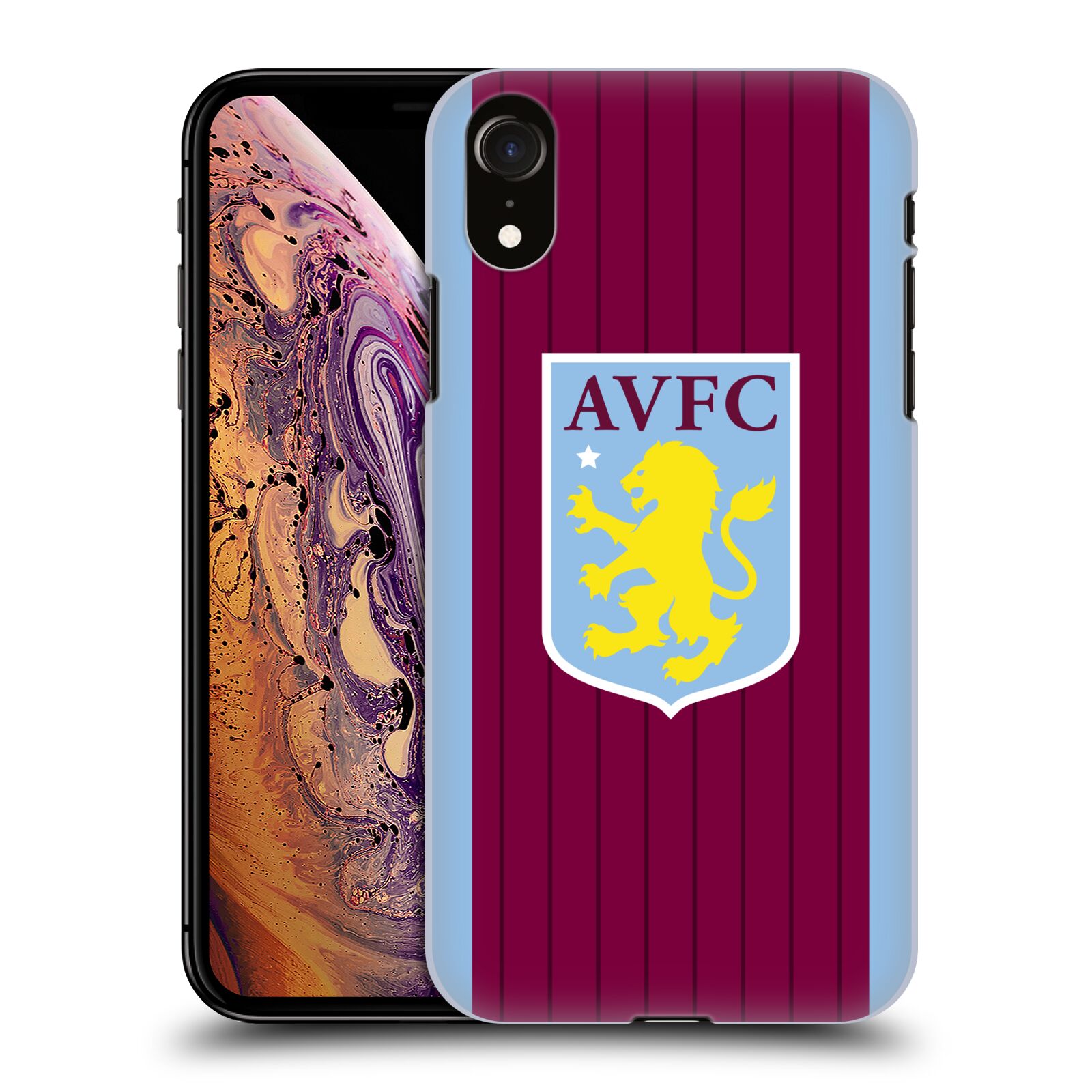 Zadní obal pro mobil Apple Iphone XR - HEAD CASE - Fotbalový klub - Aston Villa - domácí