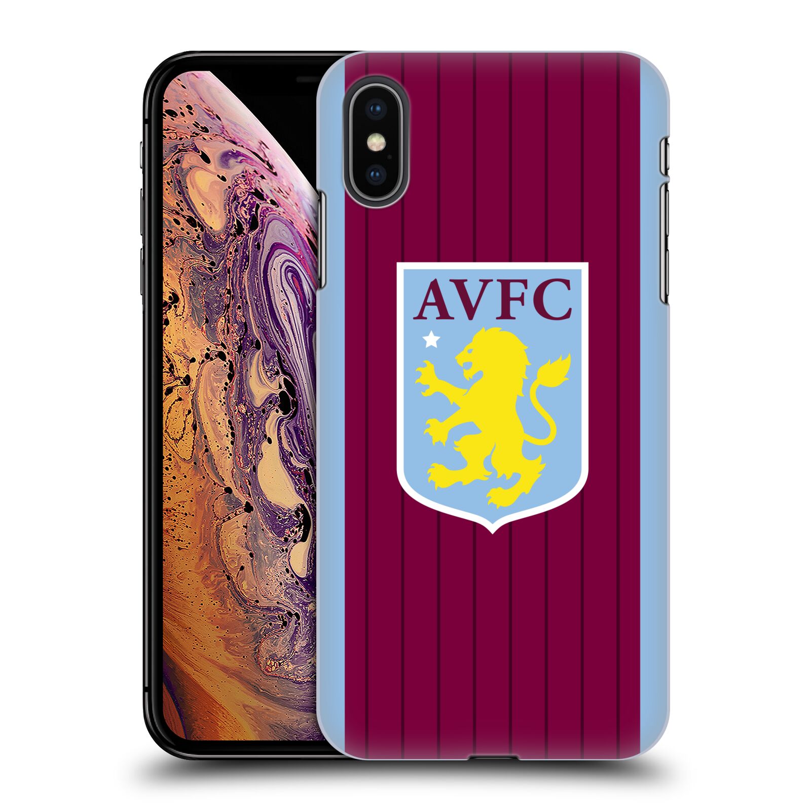 Zadní obal pro mobil Apple Iphone XS MAX - HEAD CASE - Fotbalový klub - Aston Villa - domácí