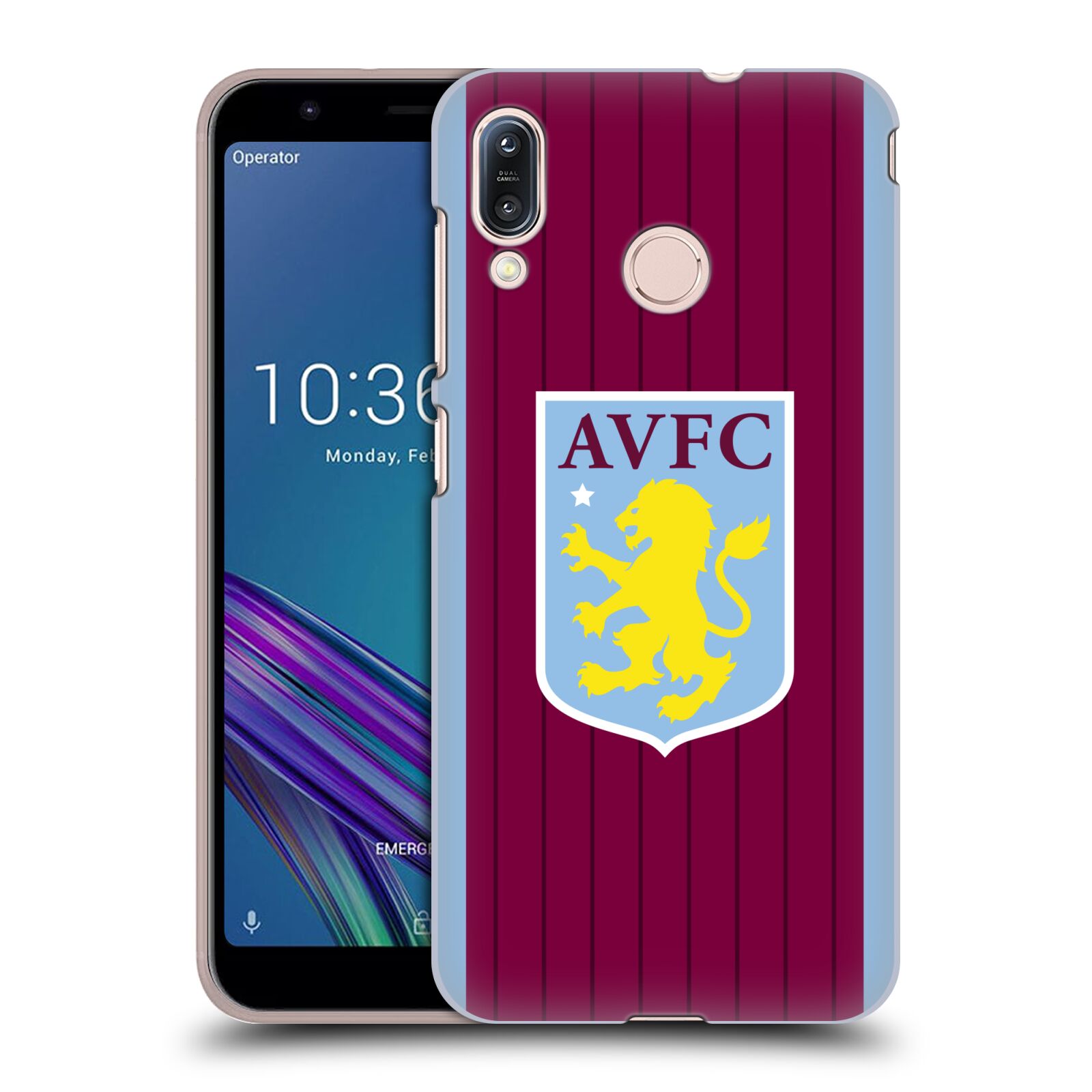 Zadní obal pro mobil Asus Zenfone Max (M1) ZB555KL - HEAD CASE - Fotbalový klub - Aston Villa - domácí