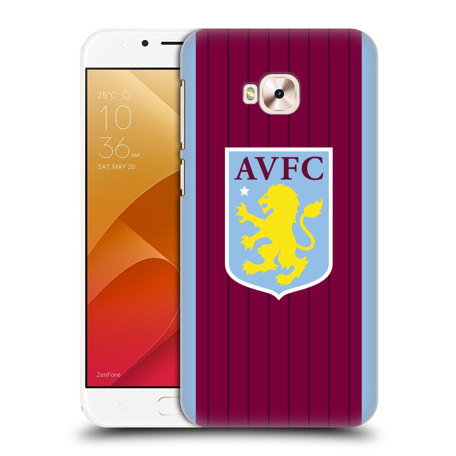 Zadní obal pro mobil Asus Zenfone 4 Selfie Pro ZD552KL - HEAD CASE - Fotbalový klub - Aston Villa - domácí