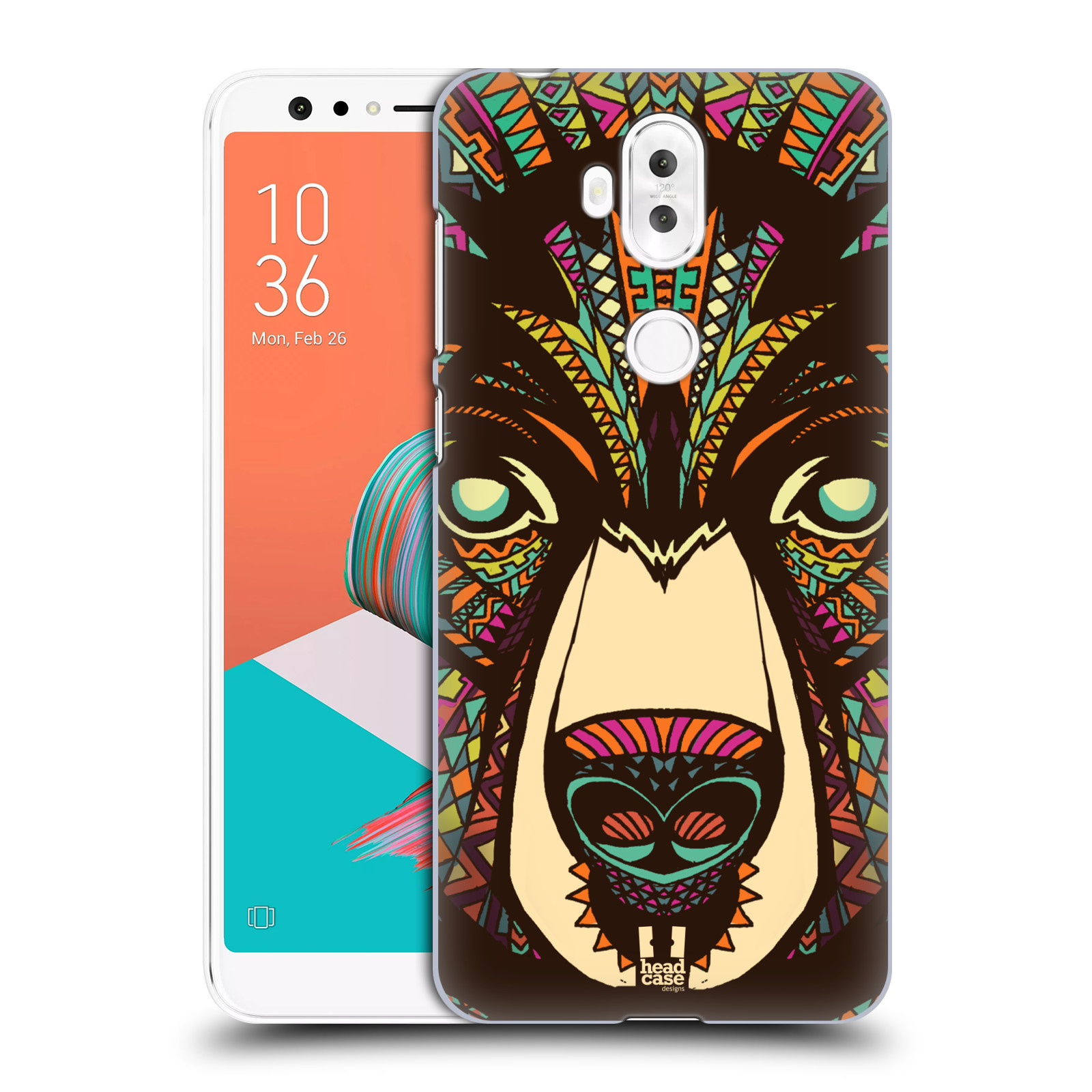 HEAD CASE plastový obal na mobil Asus Zenfone 5 LITE ZC600KL vzor Aztécký motiv zvíře medvěd
