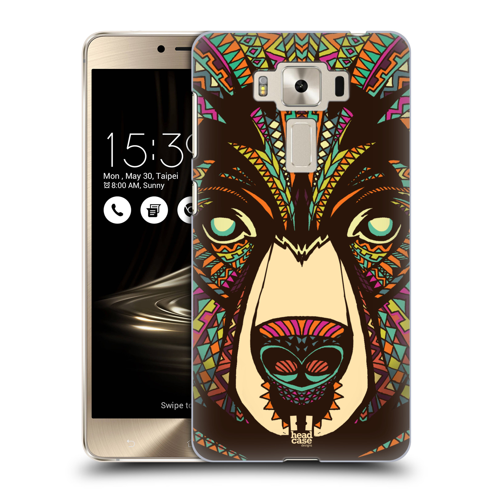 HEAD CASE plastový obal na mobil Asus Zenfone 3 DELUXE ZS550KL vzor Aztécký motiv zvíře medvěd