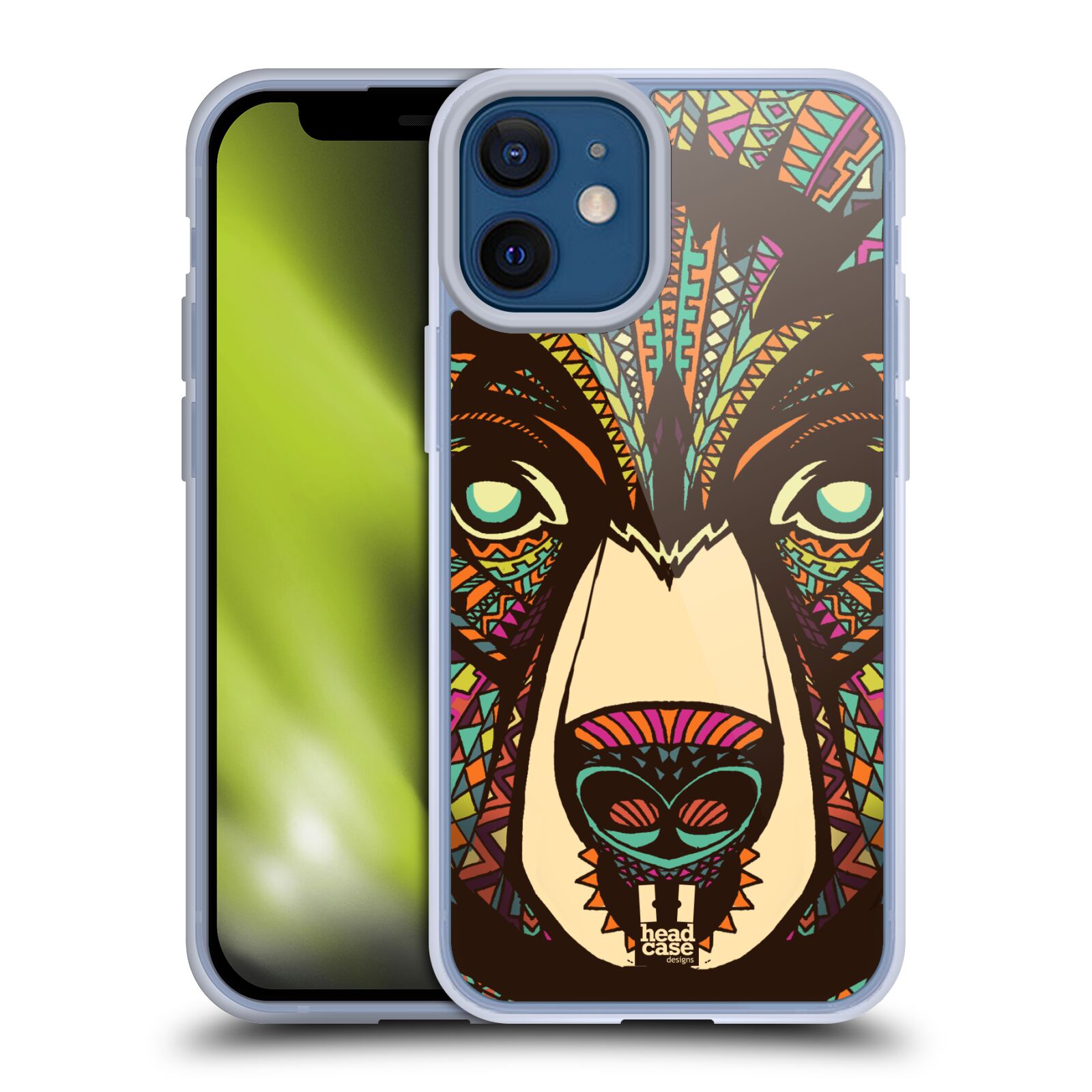 Plastový obal na mobil Apple Iphone 12 MINI vzor Aztécký motiv zvíře medvěd