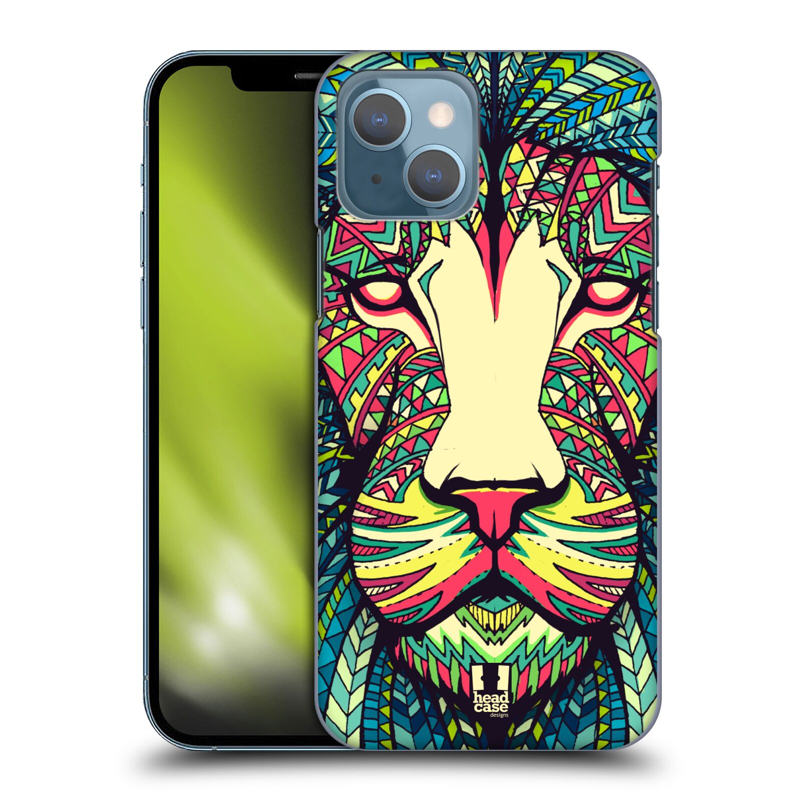 Plastový obal HEAD CASE na mobil Apple Iphone 13 vzor Aztécký motiv zvíře lev