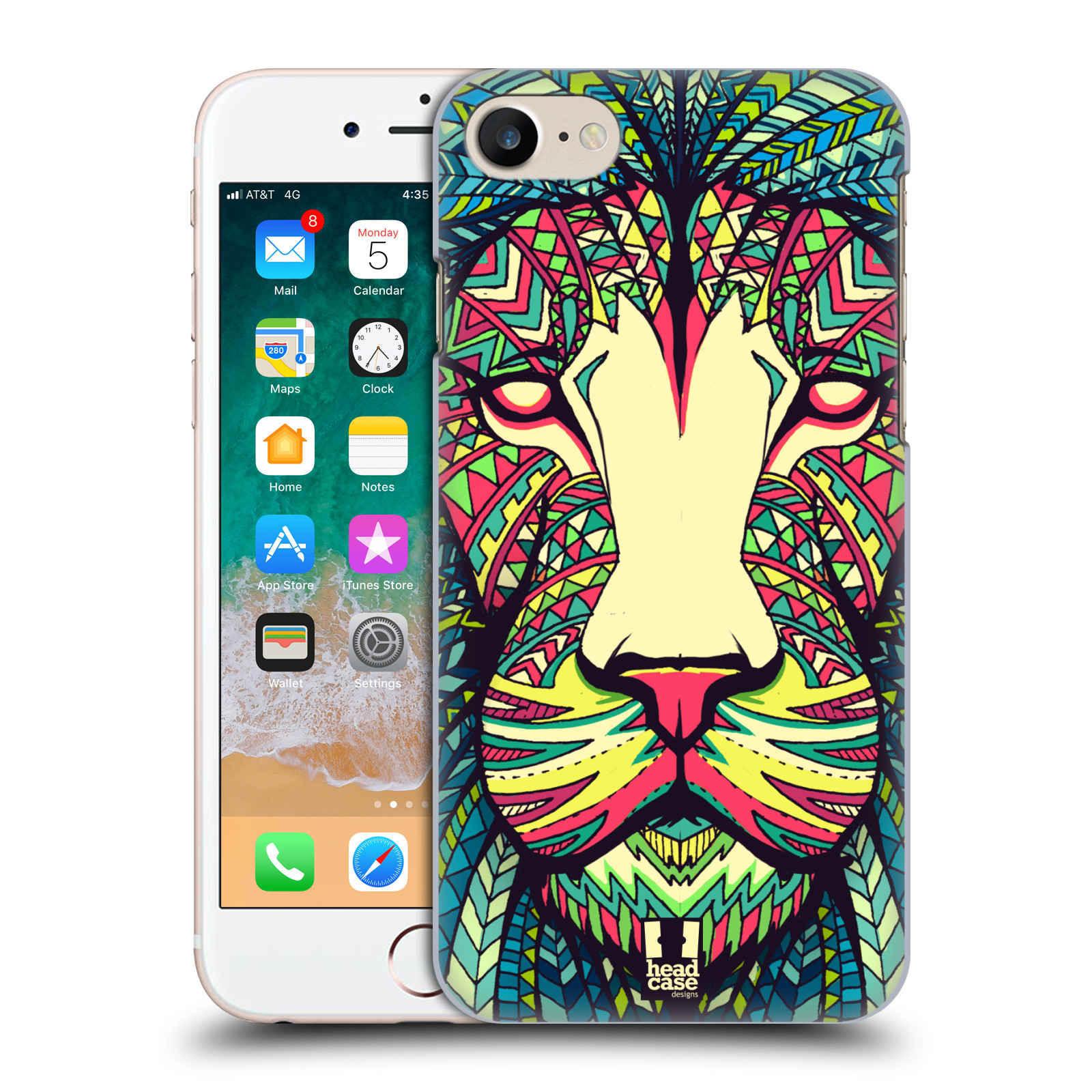 HEAD CASE plastový obal na mobil Apple Iphone 7 vzor Aztécký motiv zvíře lev