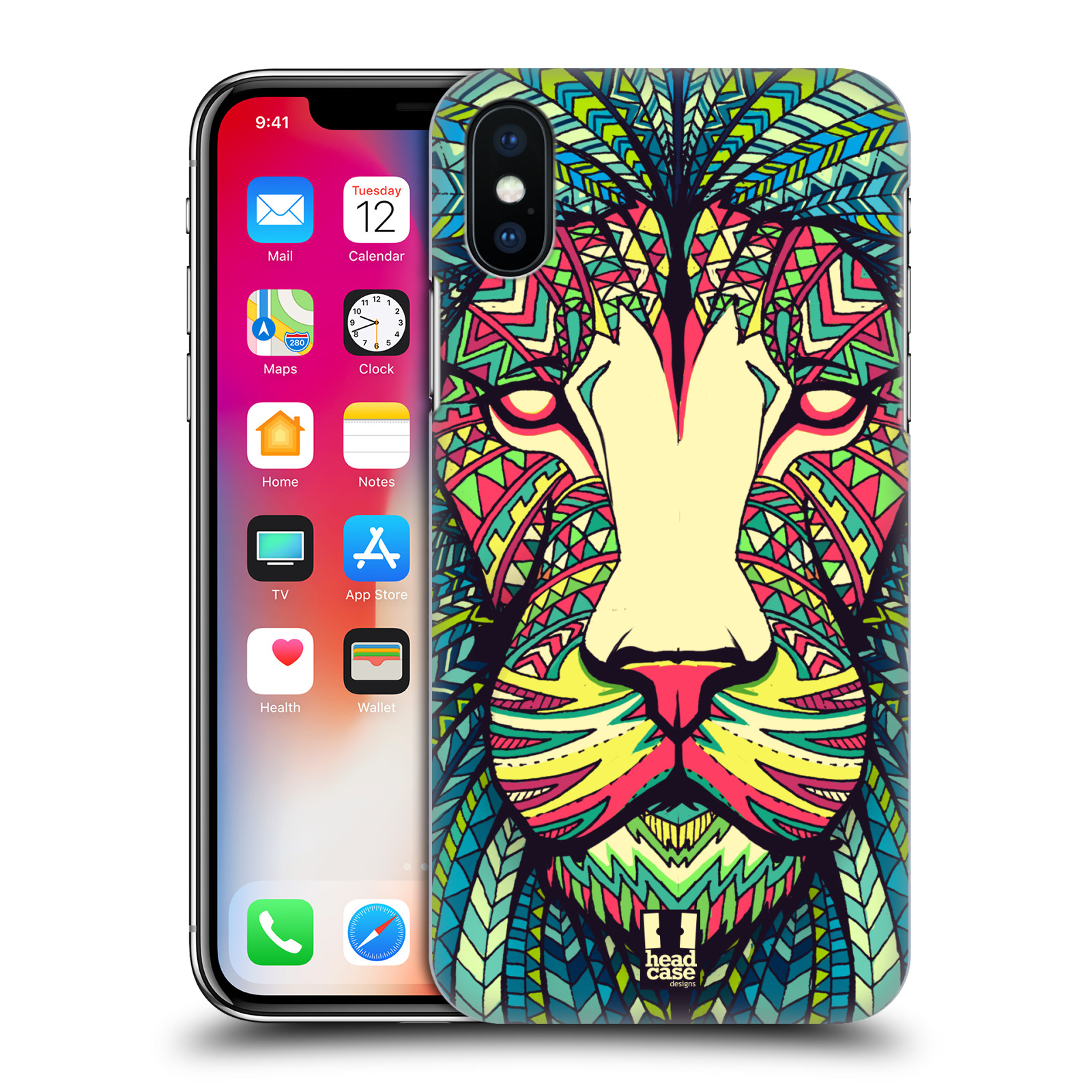 HEAD CASE plastový obal na mobil Apple Iphone X / XS vzor Aztécký motiv zvíře lev