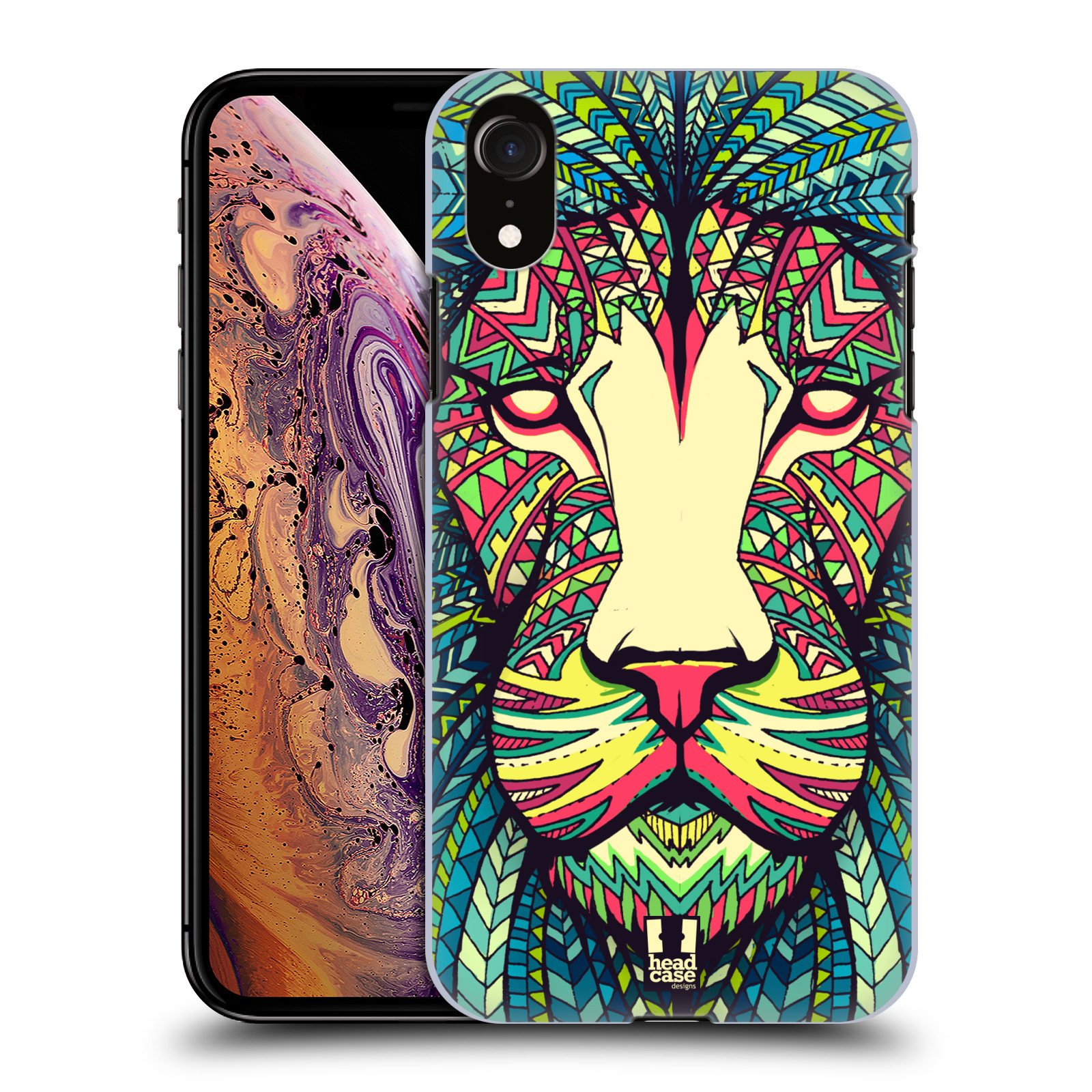 HEAD CASE plastový obal na mobil Apple Iphone XR vzor Aztécký motiv zvíře lev