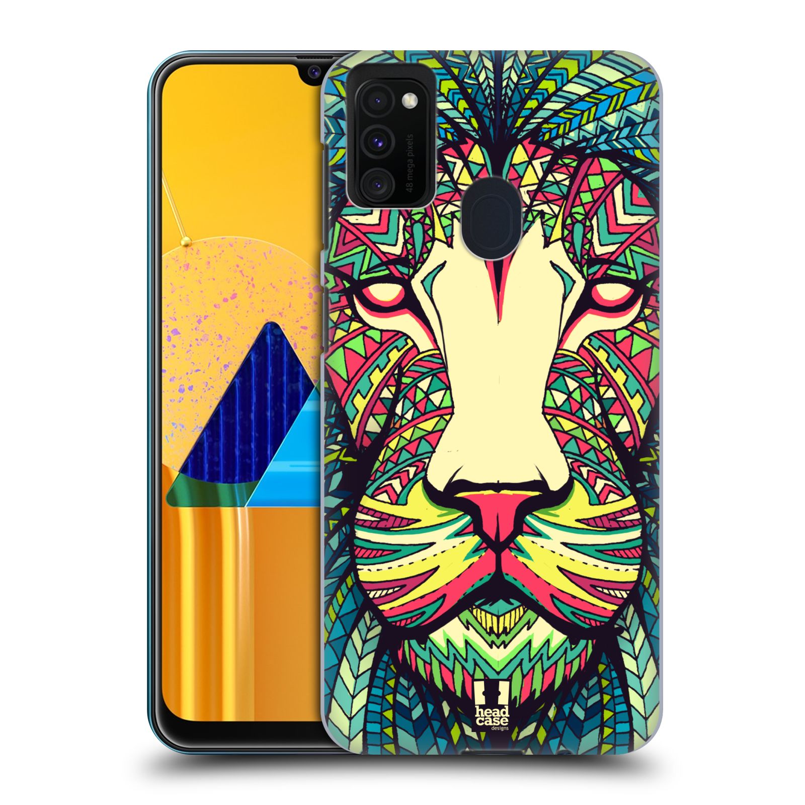 Zadní kryt na mobil Samsung Galaxy M21 vzor Aztécký motiv zvíře lev