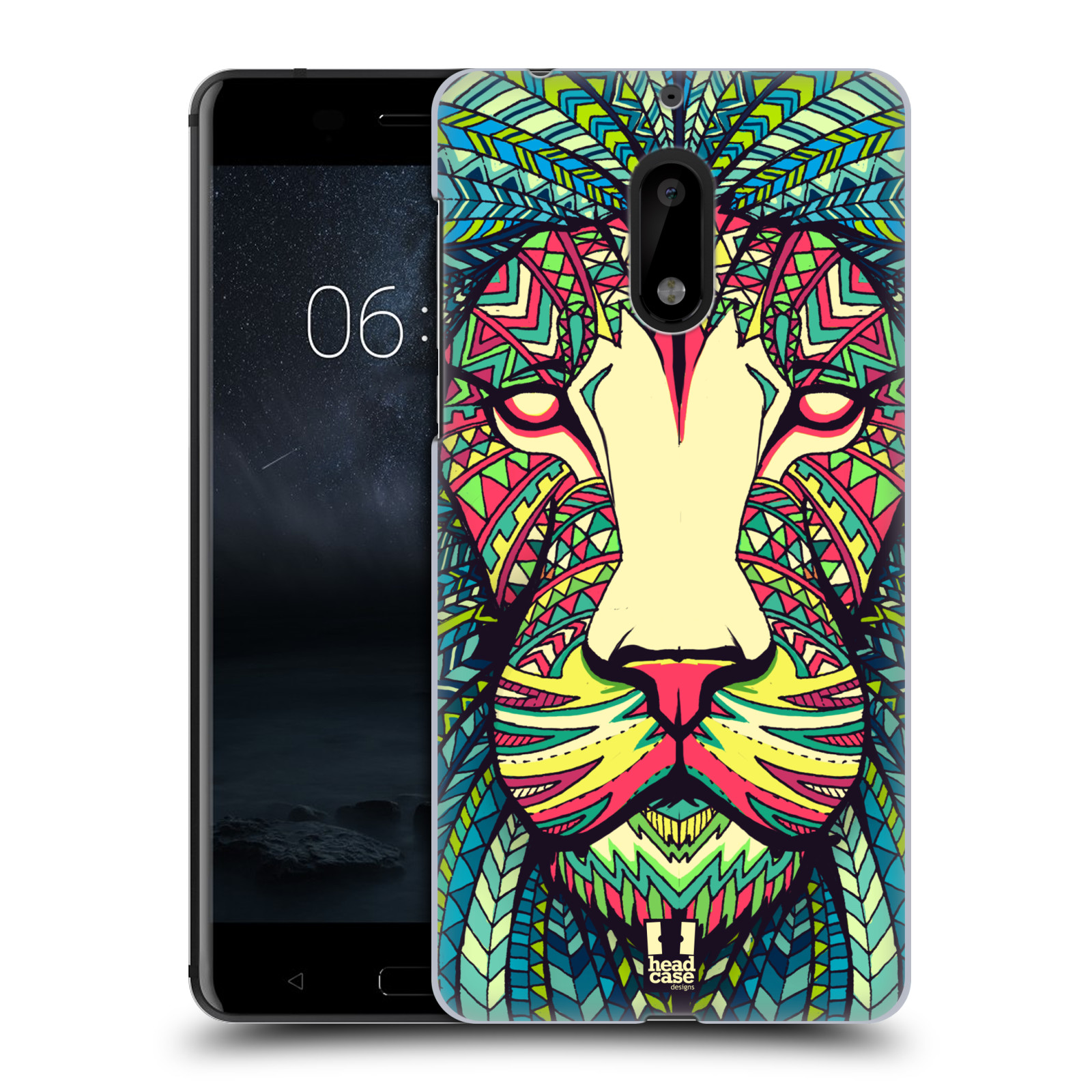 HEAD CASE plastový obal na mobil Nokia 6 vzor Aztécký motiv zvíře lev