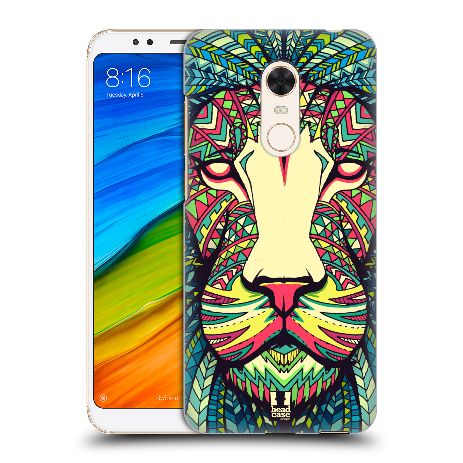 HEAD CASE plastový obal na mobil Xiaomi Redmi 5 PLUS vzor Aztécký motiv zvíře lev