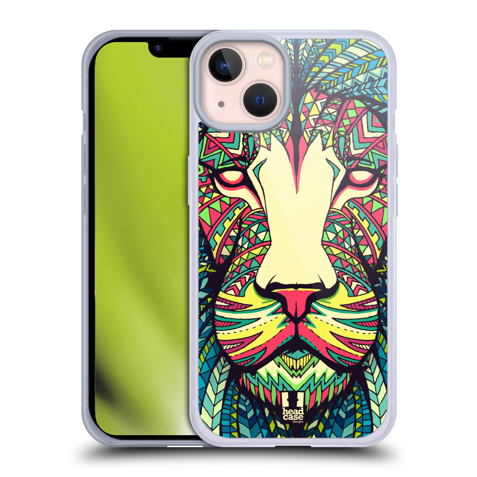 Plastový obal HEAD CASE na mobil Apple Iphone 13 vzor Aztécký motiv zvíře lev