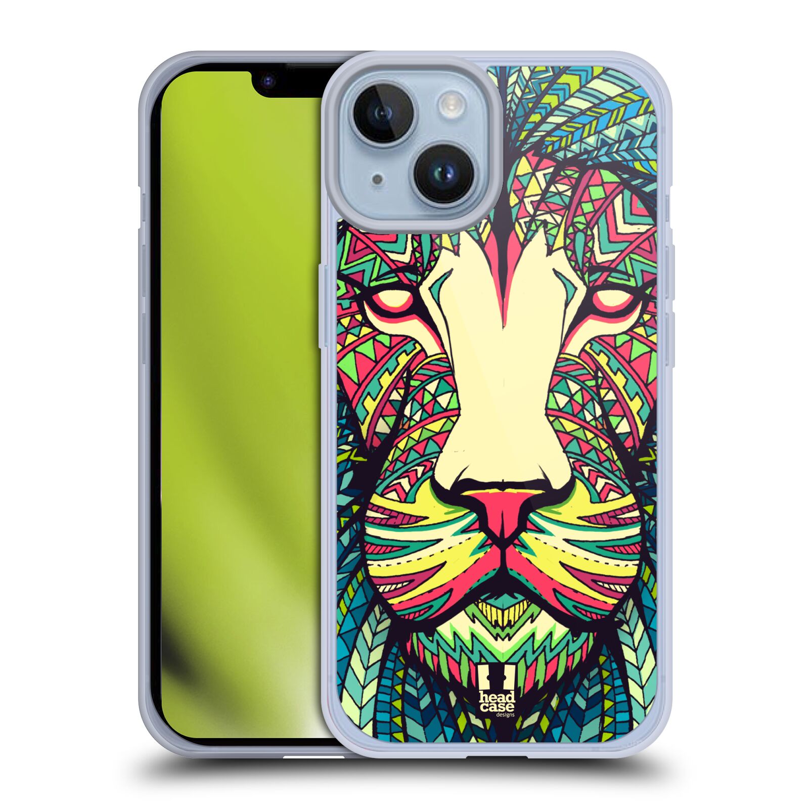 Plastový obal HEAD CASE na mobil Apple Iphone 14 vzor Aztécký motiv zvíře lev
