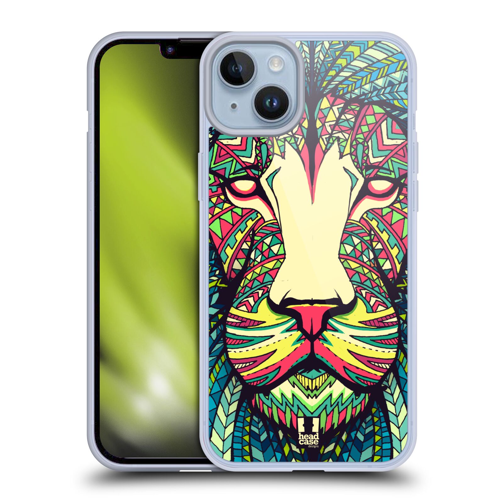 Plastový obal HEAD CASE na mobil Apple Iphone 14 PLUS vzor Aztécký motiv zvíře lev