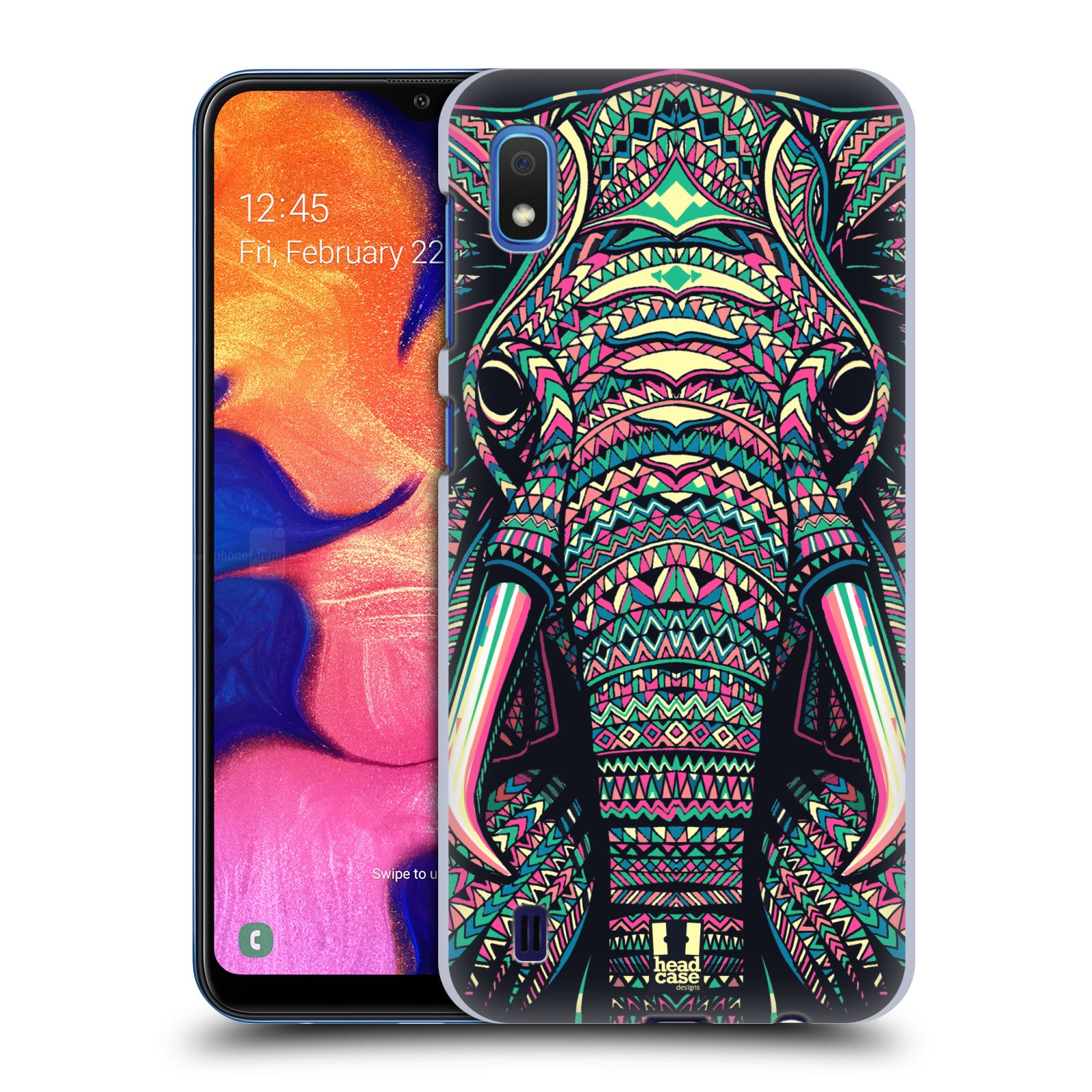 Pouzdro na mobil Samsung Galaxy A10 - HEAD CASE - vzor Aztécký motiv zvíře 2 slon