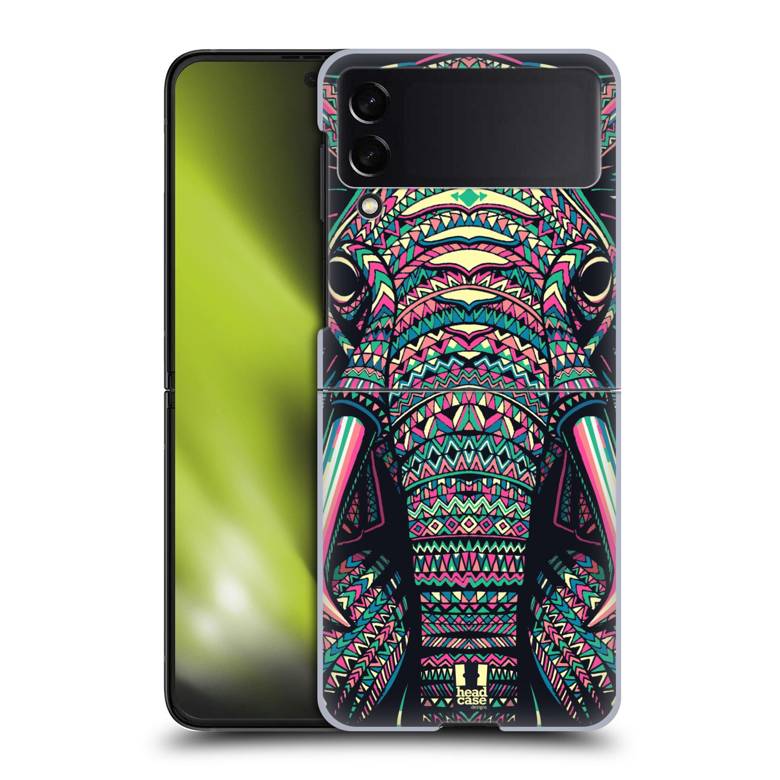 Plastový obal HEAD CASE na mobil Samsung Galaxy Z Flip 4 vzor Aztécký motiv zvíře 2 slon